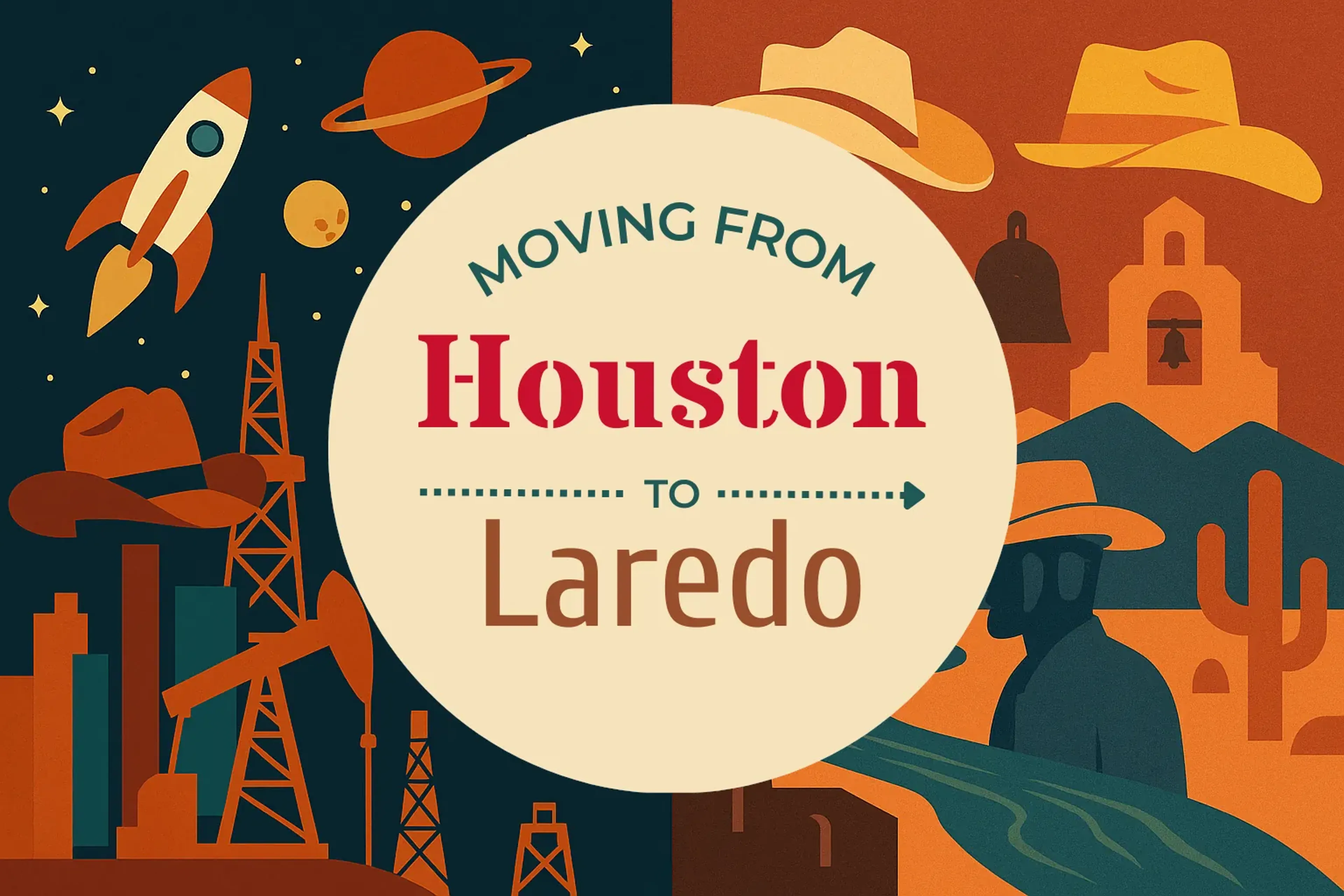Side-by-side comparison of Houston to Laredo moving companies