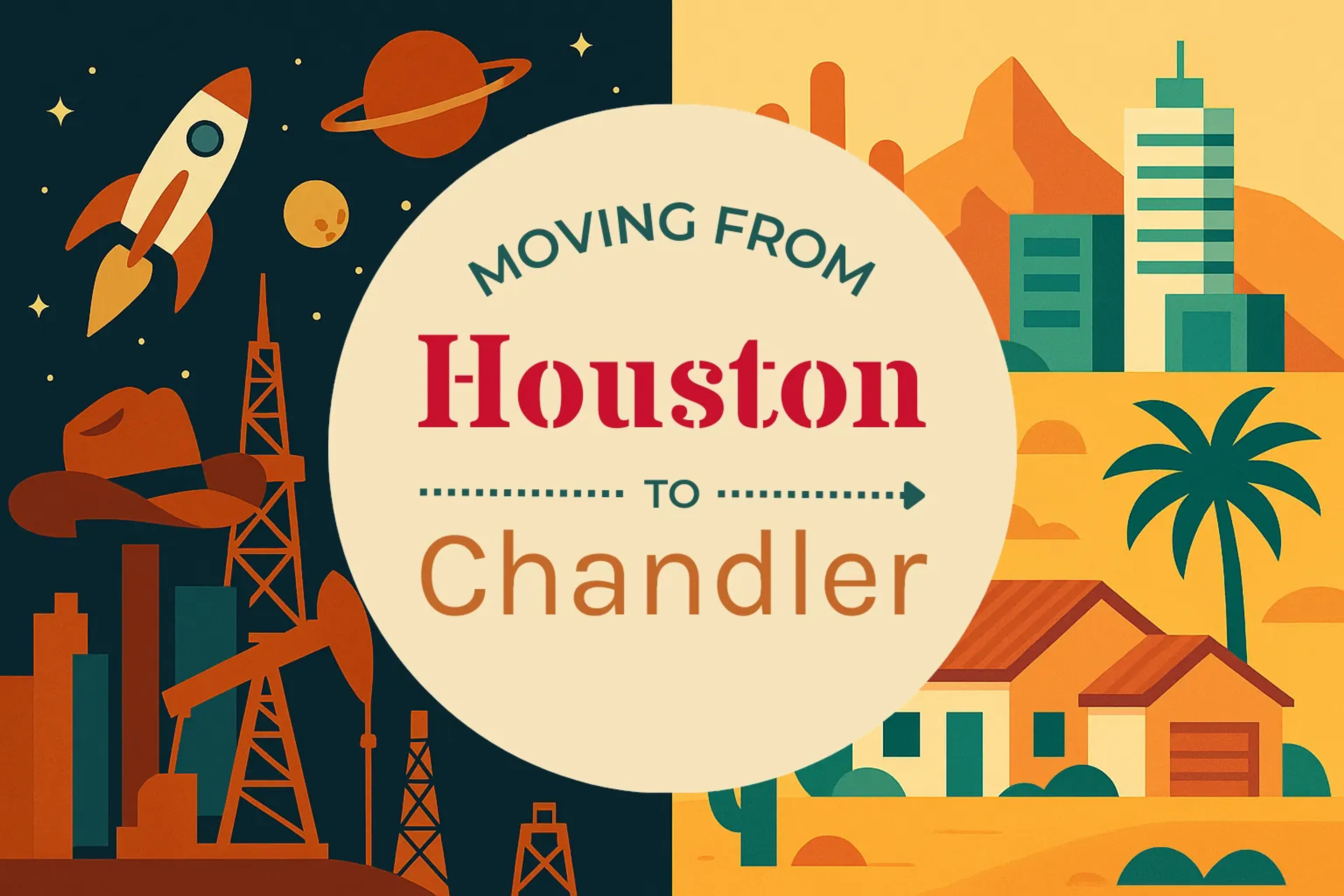 Side-by-side comparison of Houston to Chandler moving companies