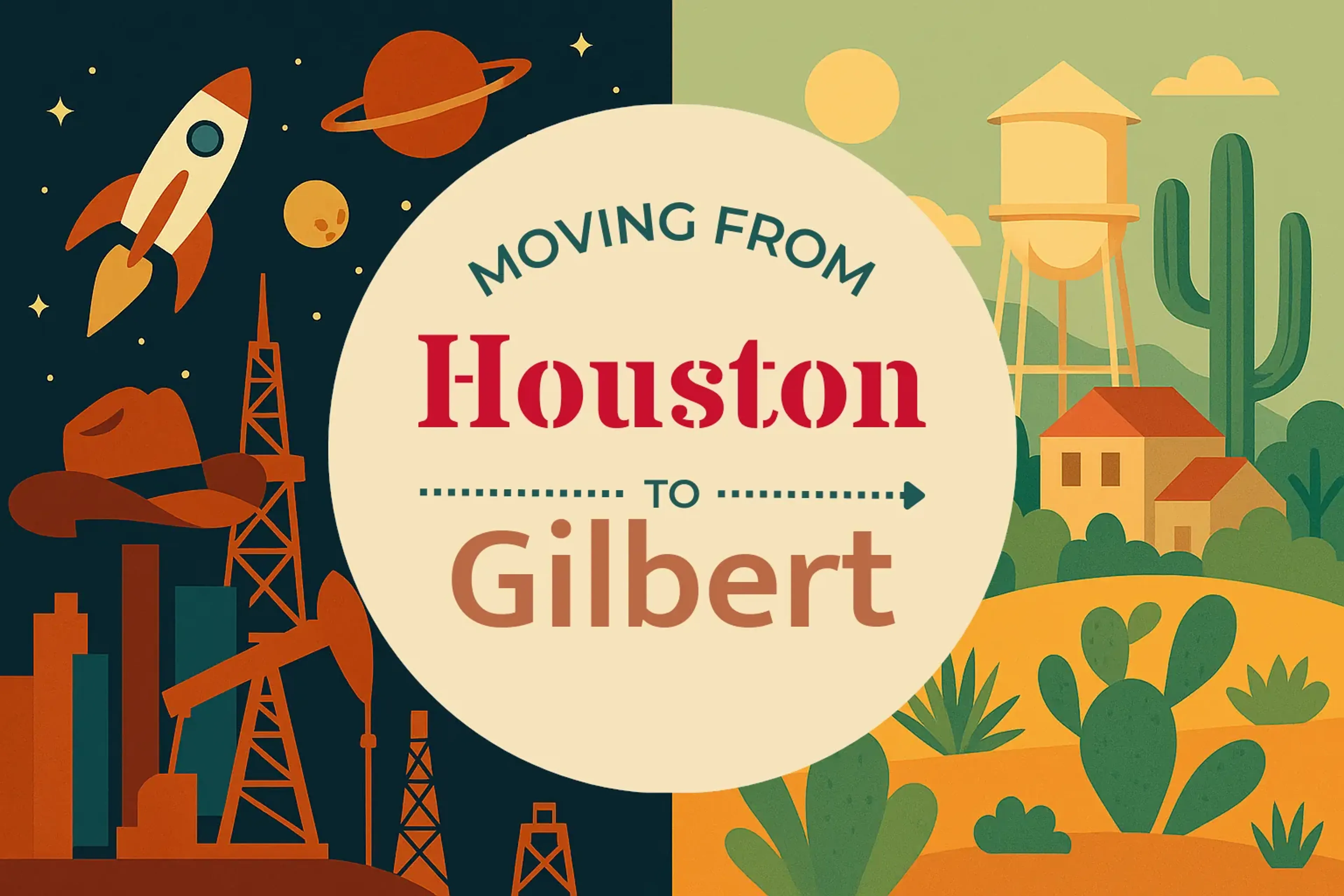 Side-by-side comparison of Houston to Gilbert moving companies