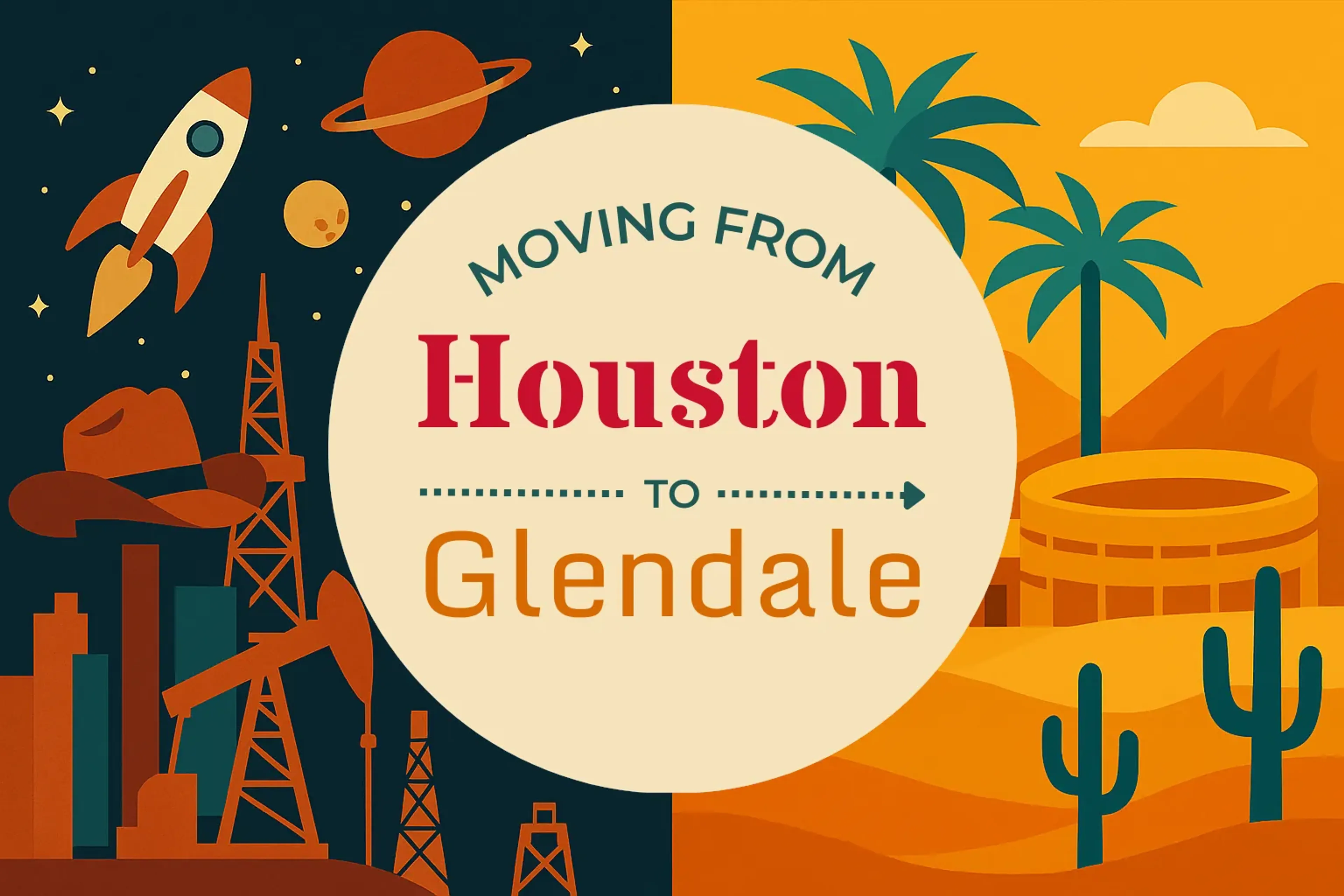 Side-by-side comparison of Houston to Glendale moving companies