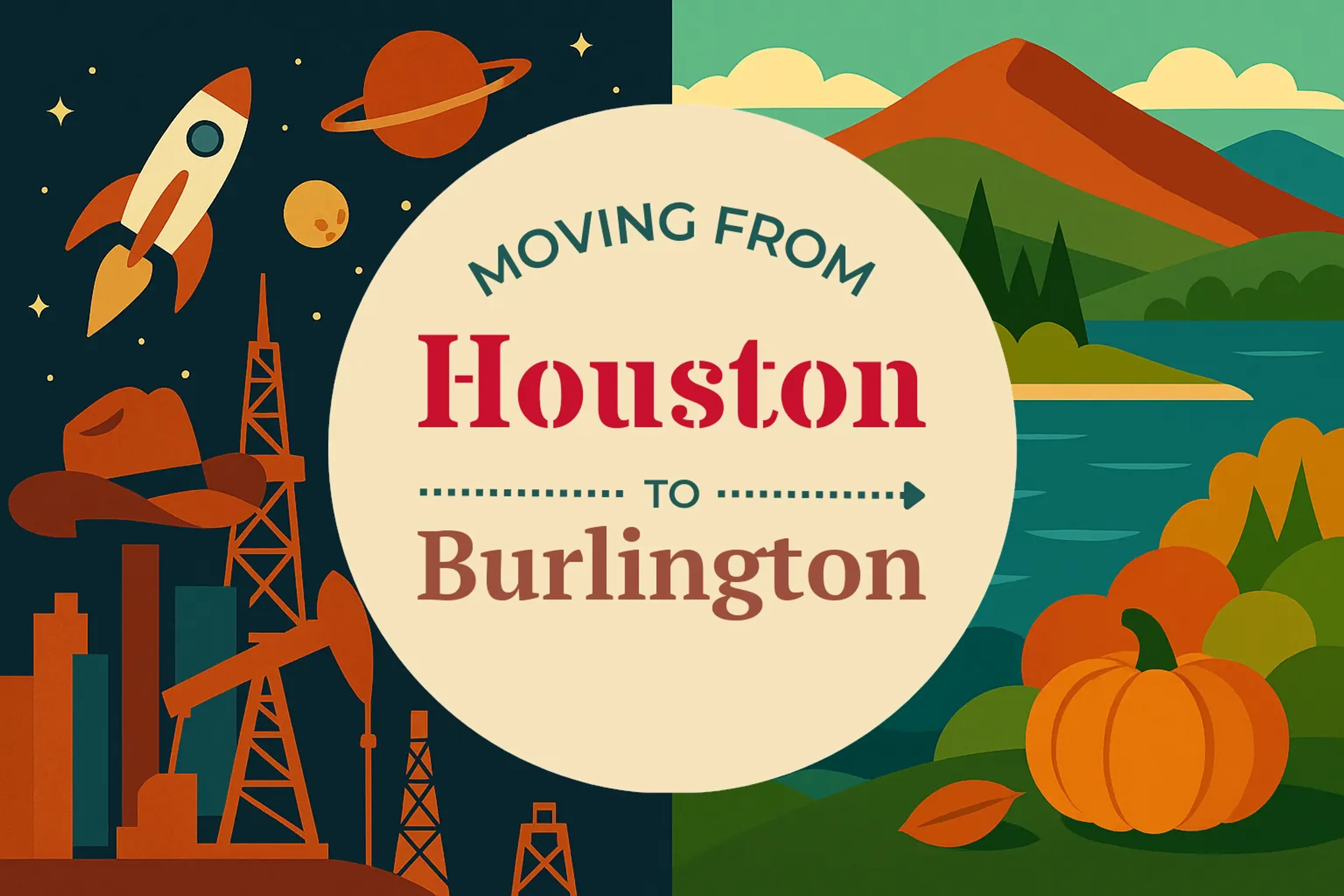 Side-by-side comparison of Houston to Burlington moving companies