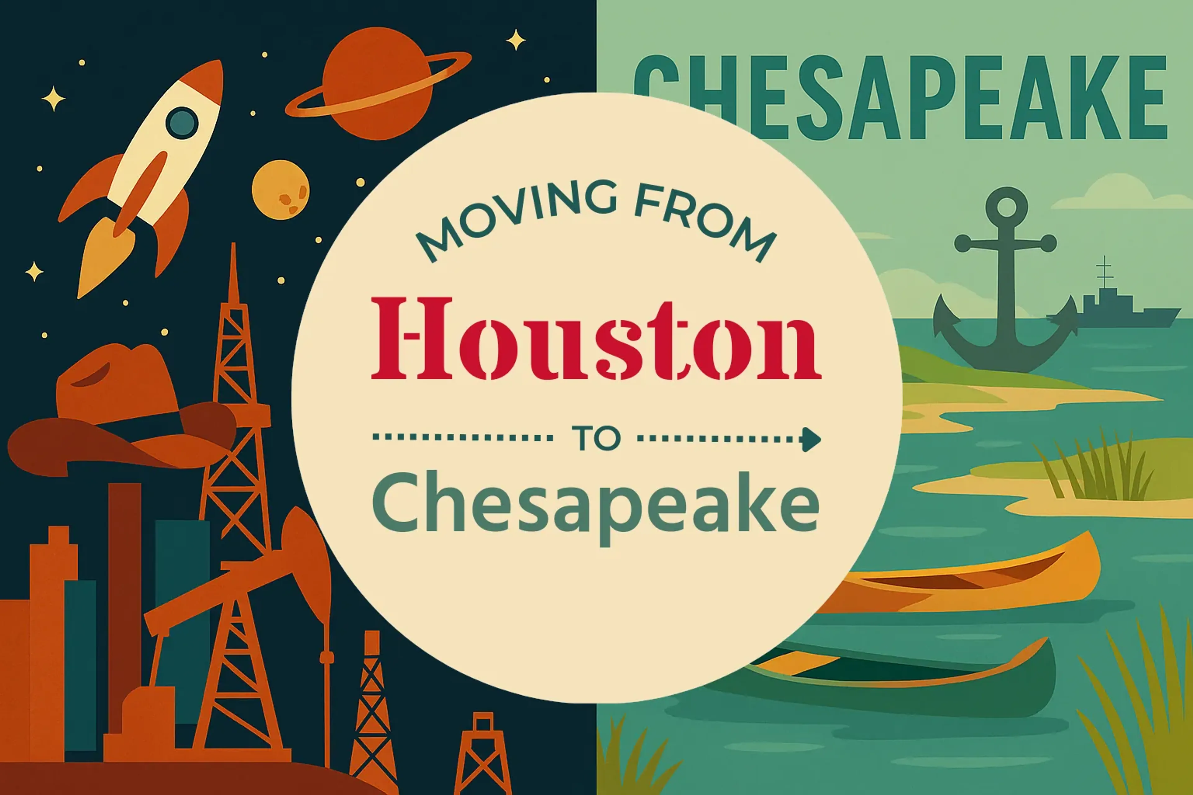 Side-by-side comparison of Houston to Chesapeake moving companies