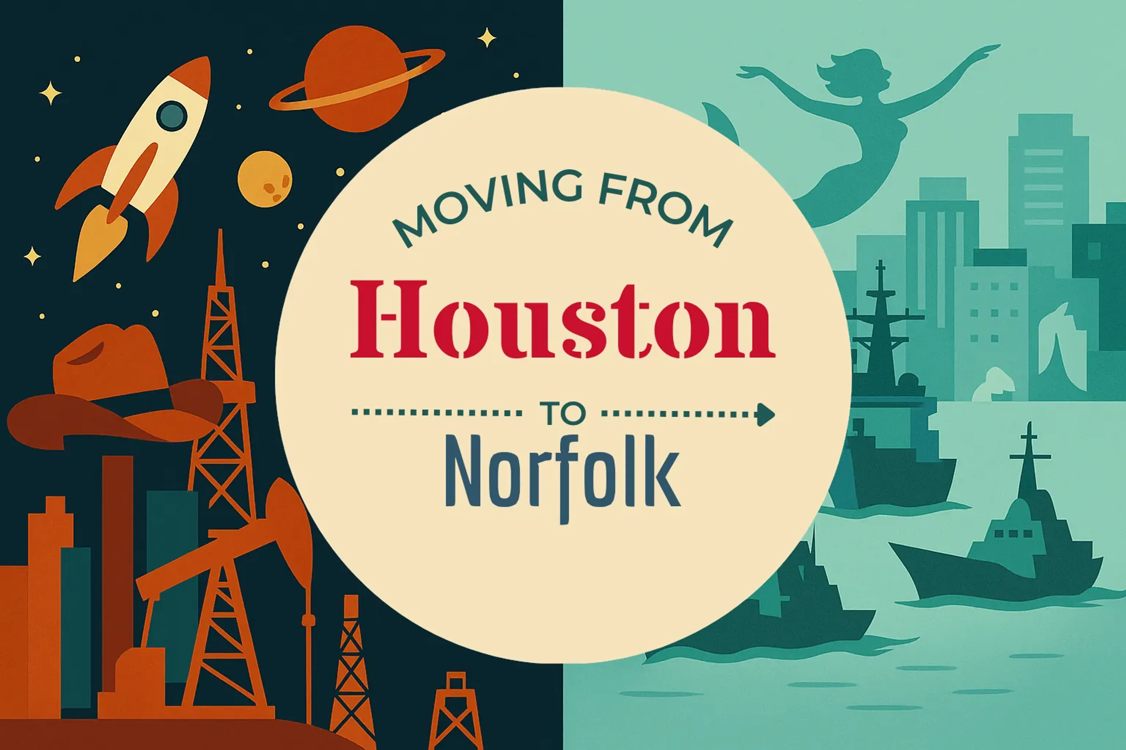 Side-by-side comparison of Houston to Norfolk moving companies