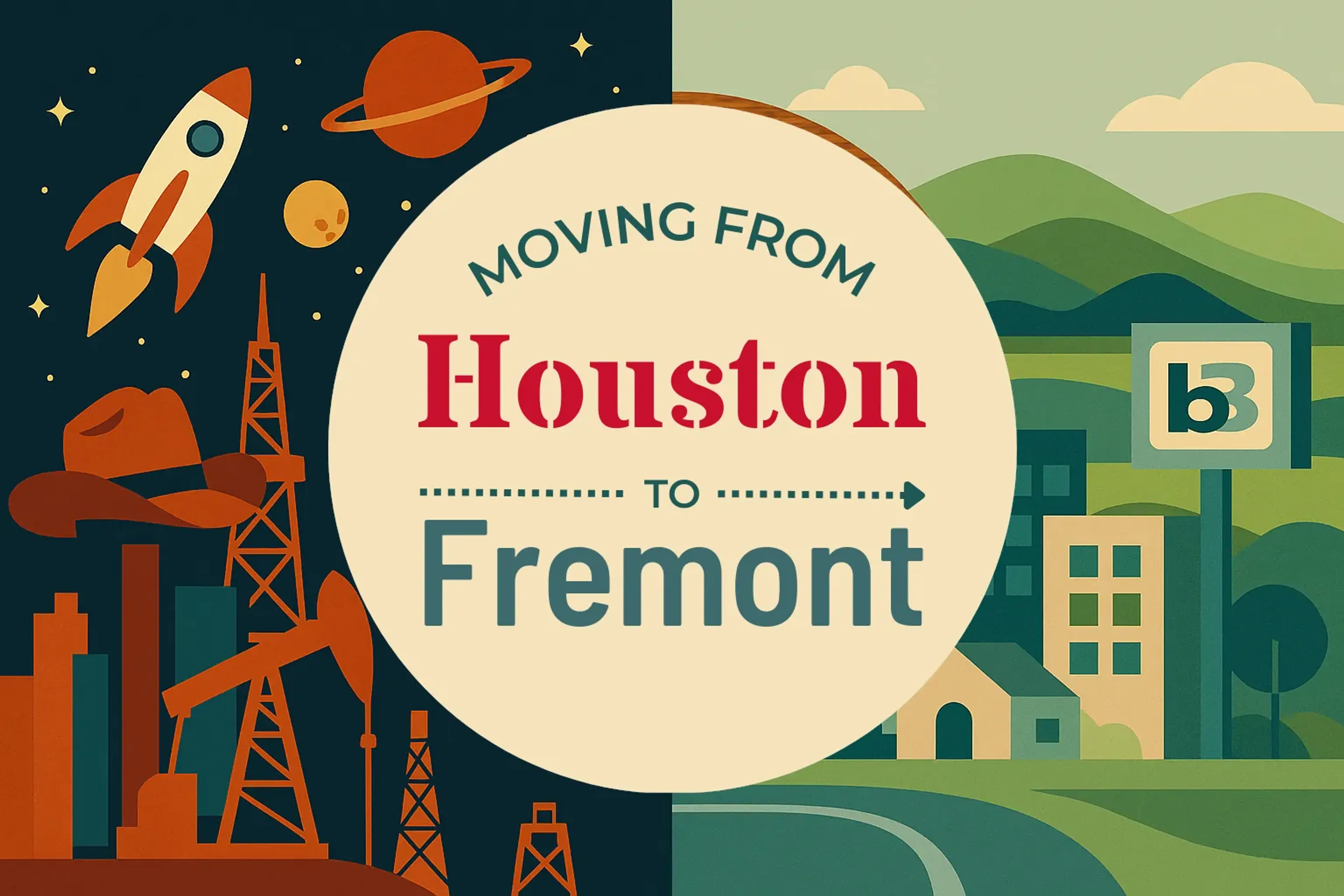 Side-by-side comparison of Houston to Fremont moving companies