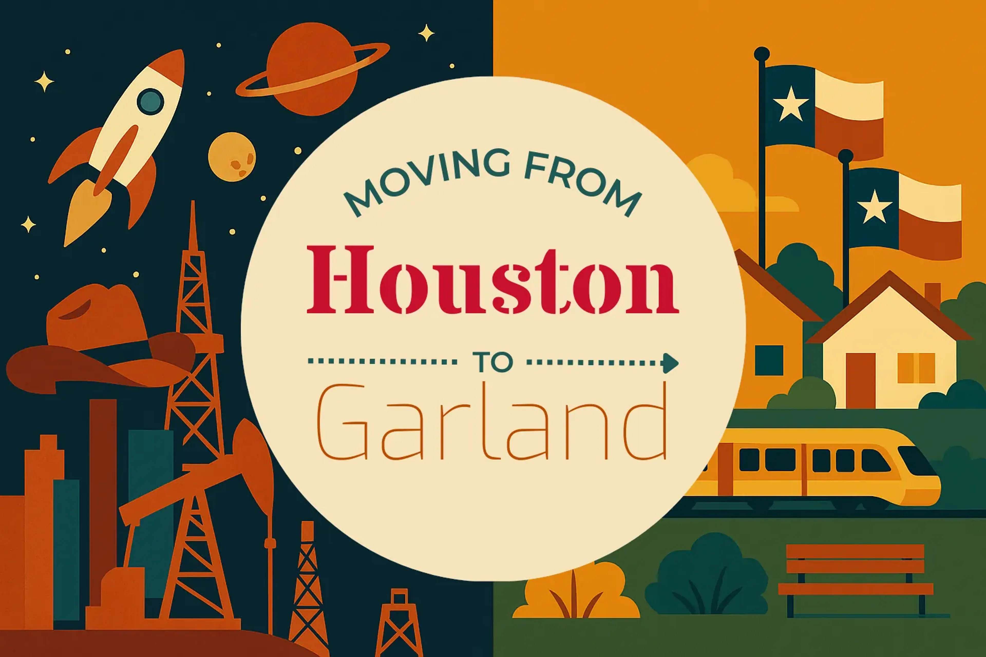 Side-by-side comparison of Houston to Garland moving companies