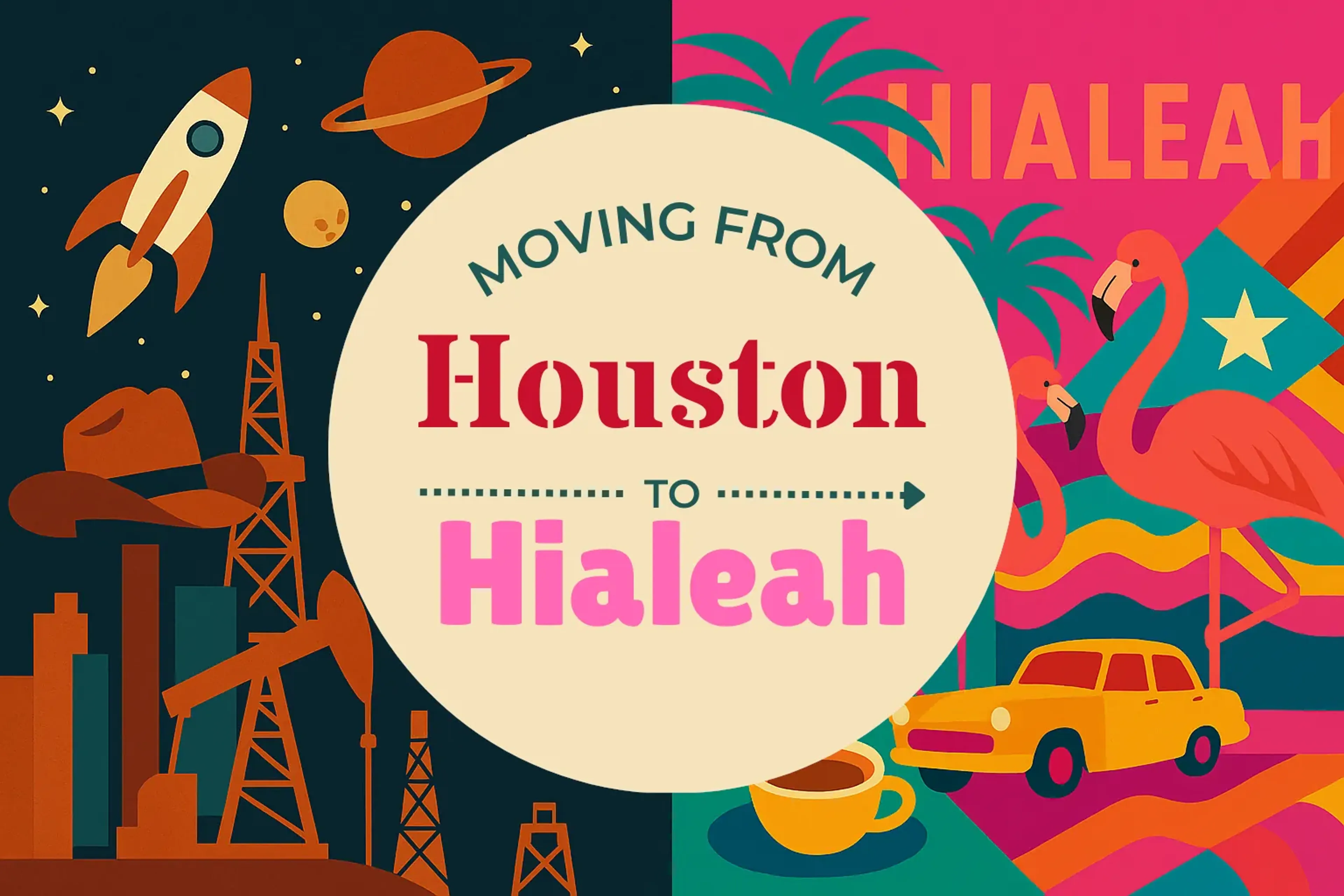 Side-by-side comparison of Houston to Hialeah moving companies