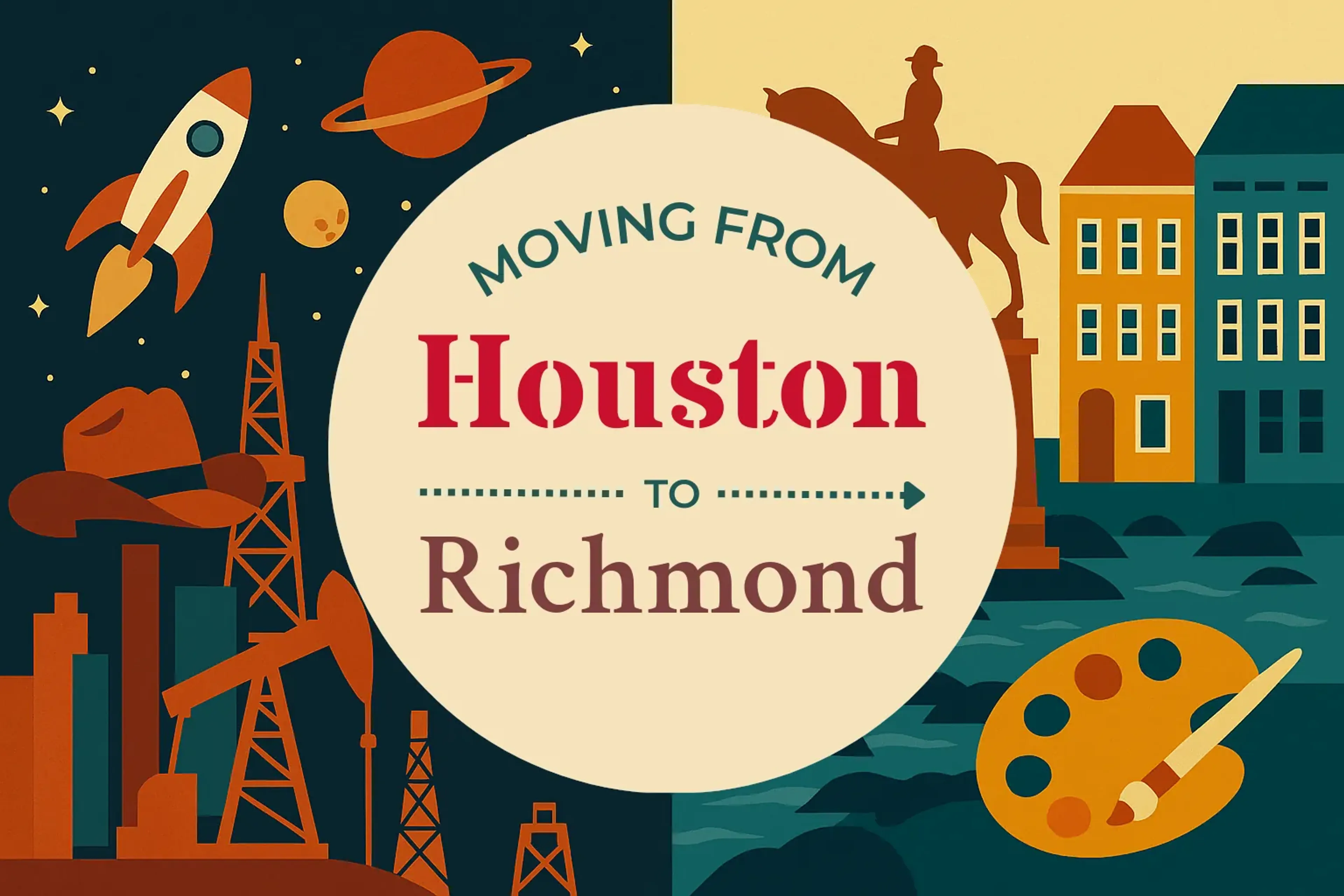 Side-by-side comparison of Houston to Richmond moving companies