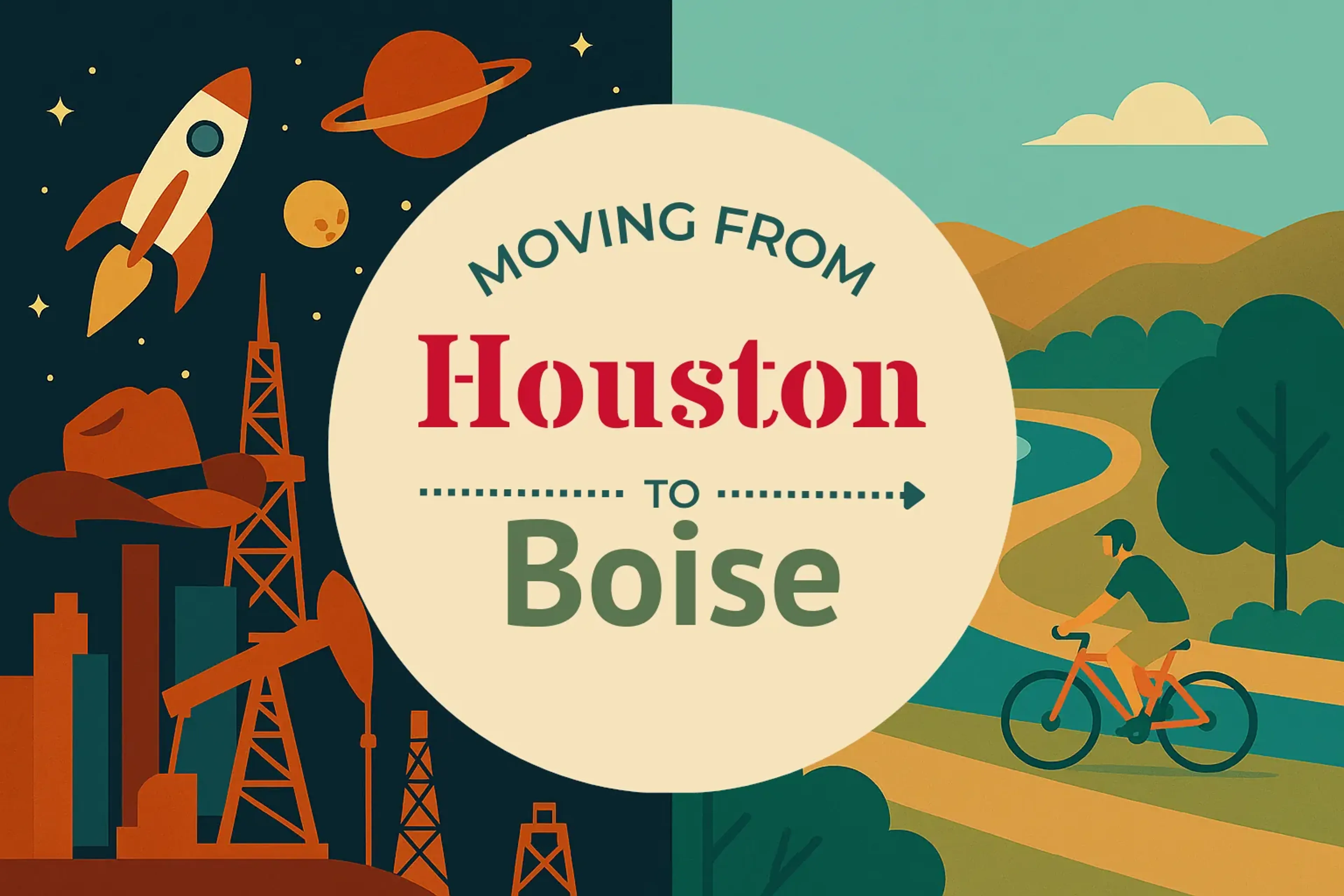 Side-by-side comparison of Houston to Boise moving companies