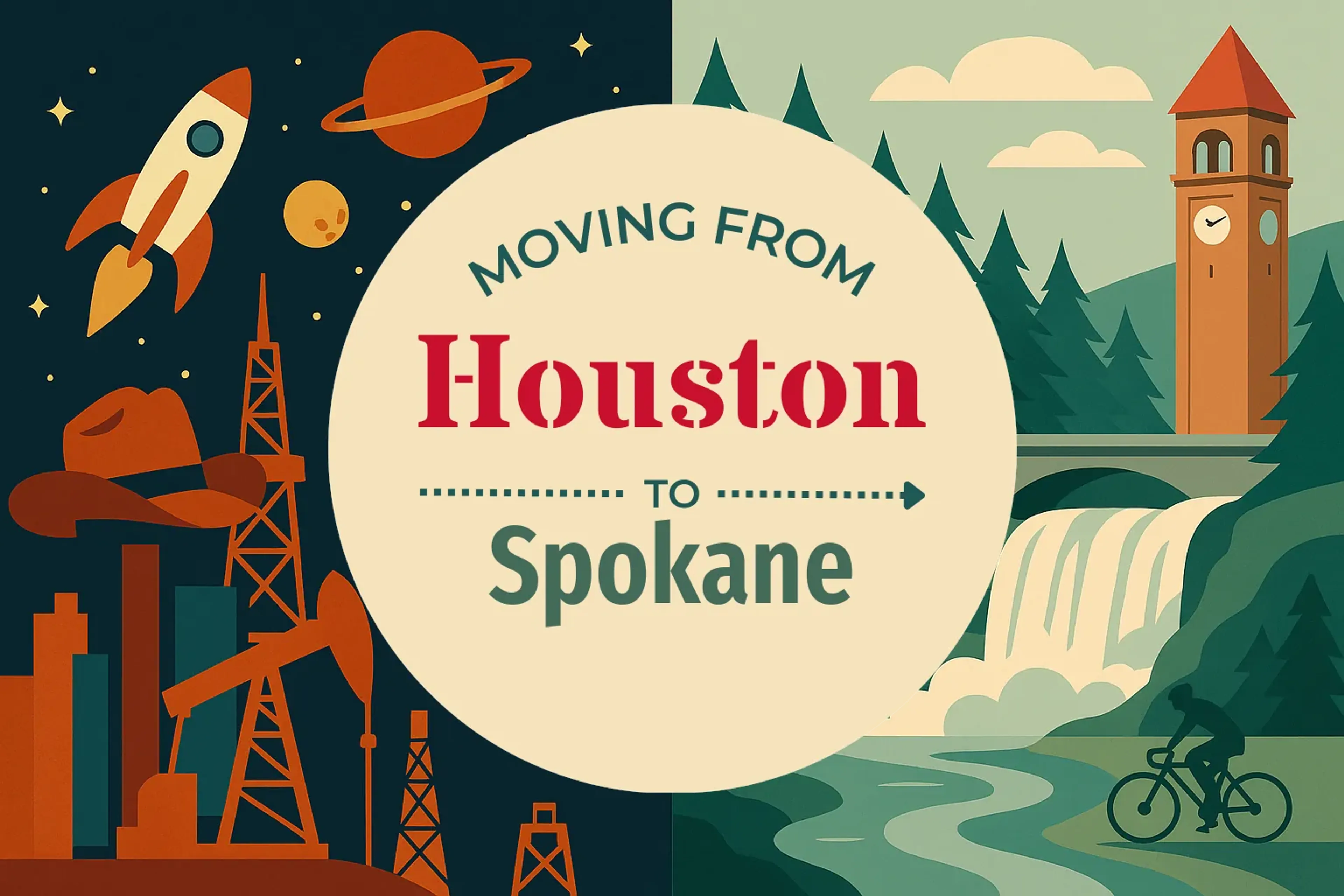 Side-by-side comparison of Houston to Spokane moving companies