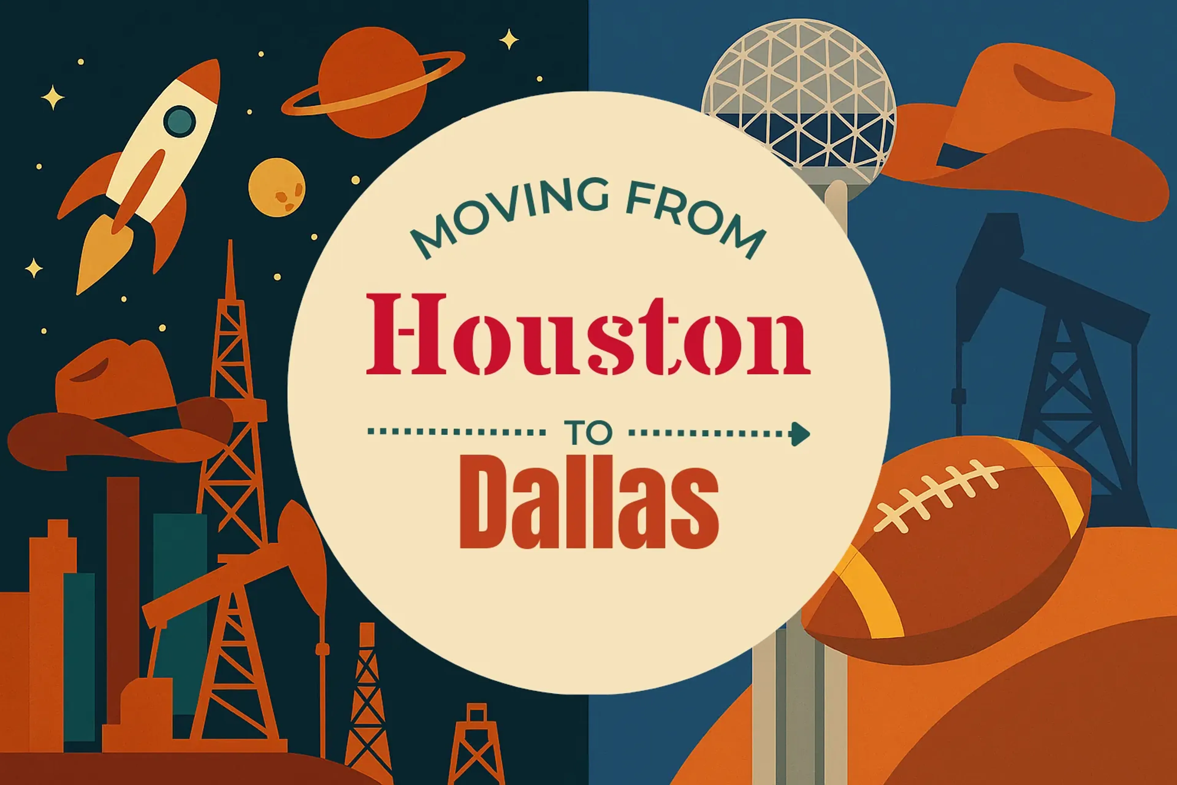 Side-by-side comparison of Houston to Dallas moving companies
