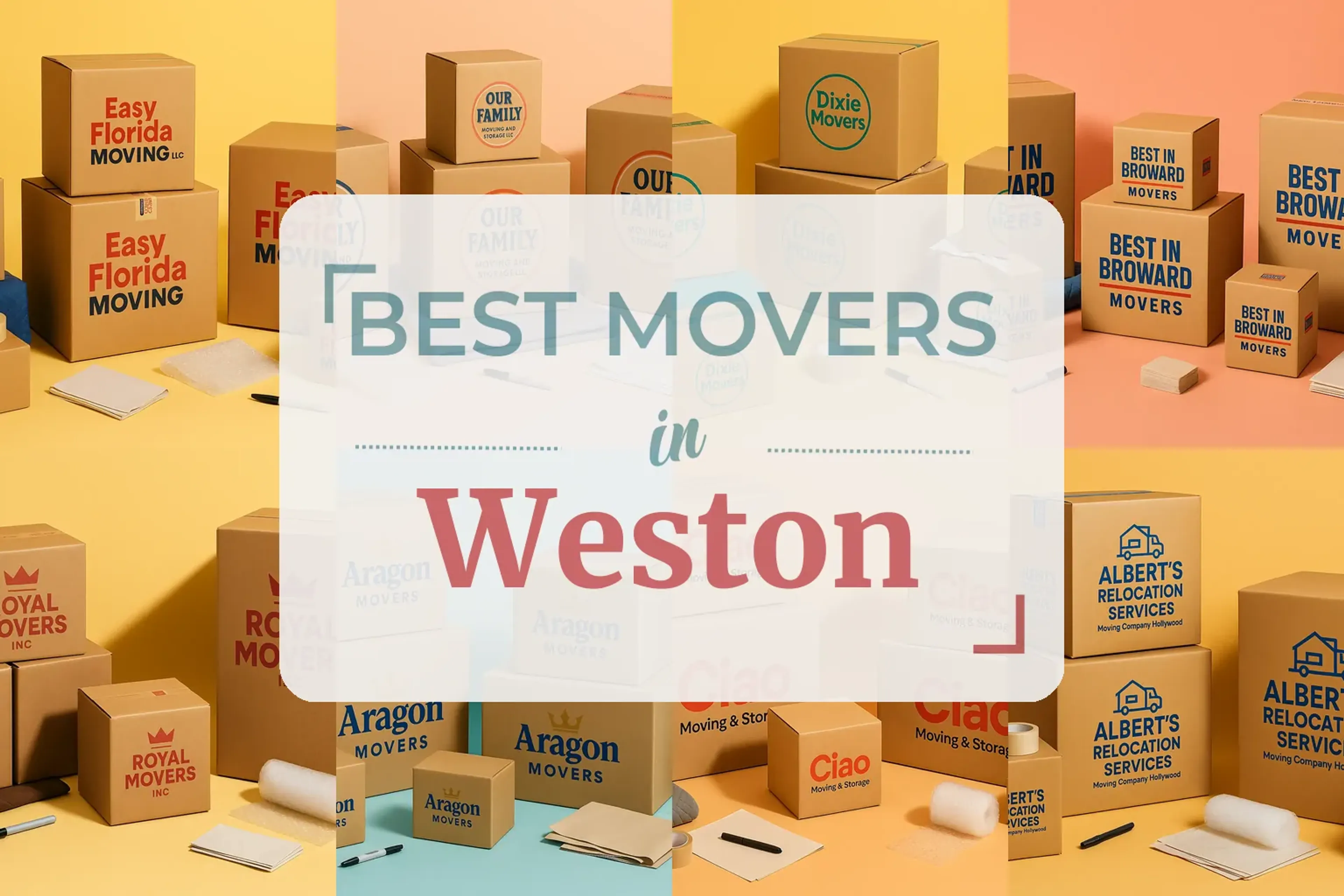 Side-by-side comparison of Weston moving companies
