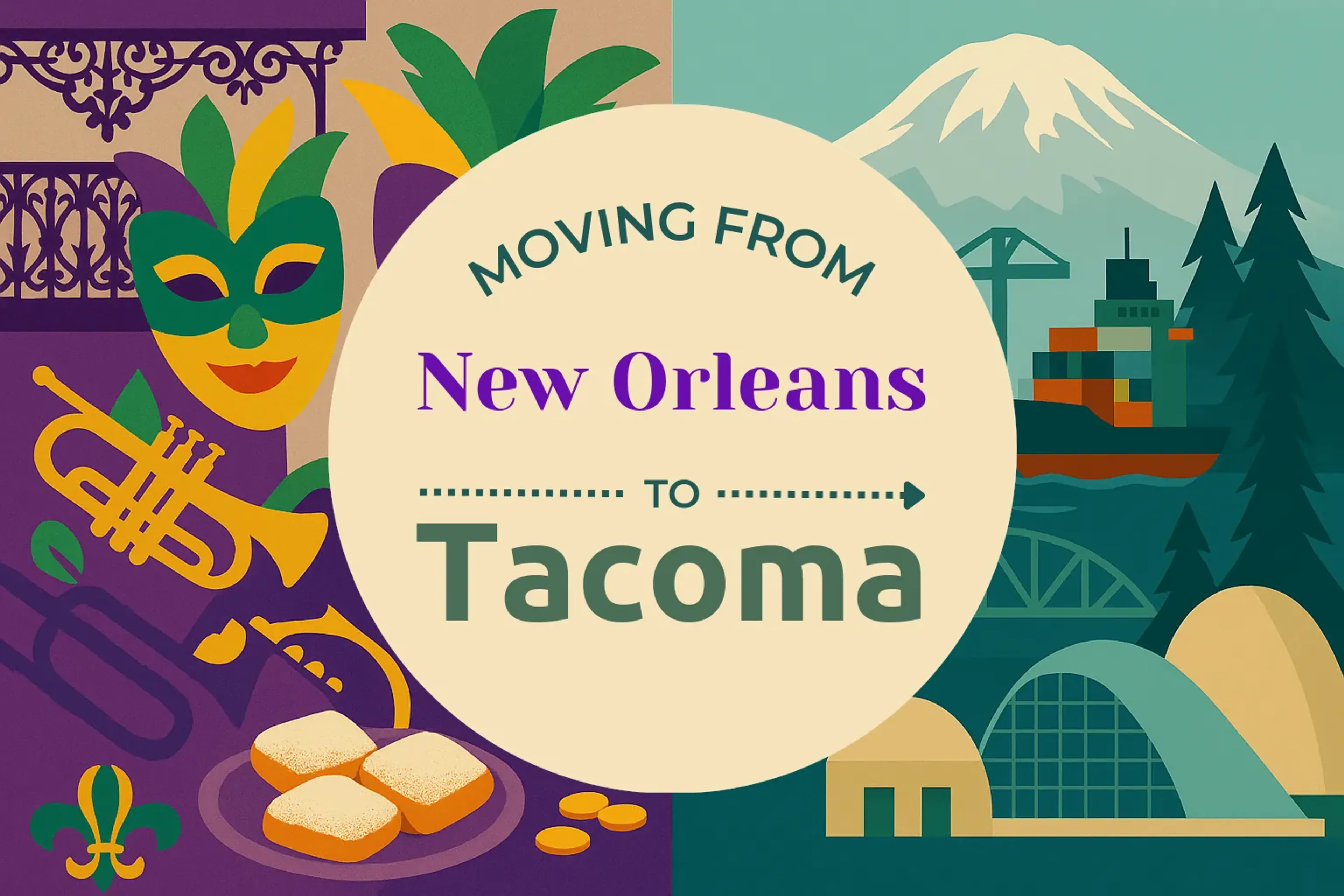 Side-by-side comparison of New Orleans to Tacoma moving companies