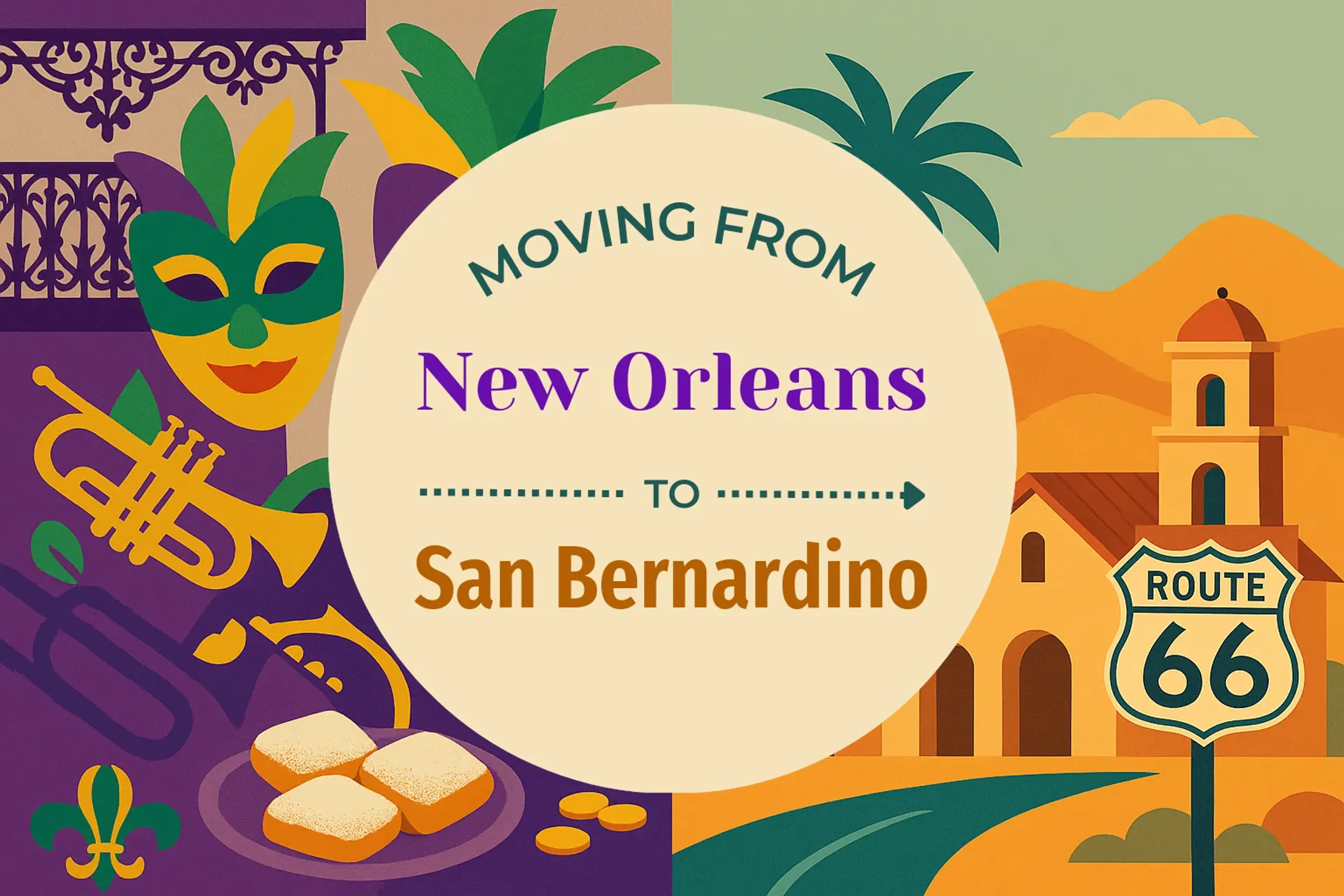Side-by-side comparison of New Orleans to San Bernardino moving companies
