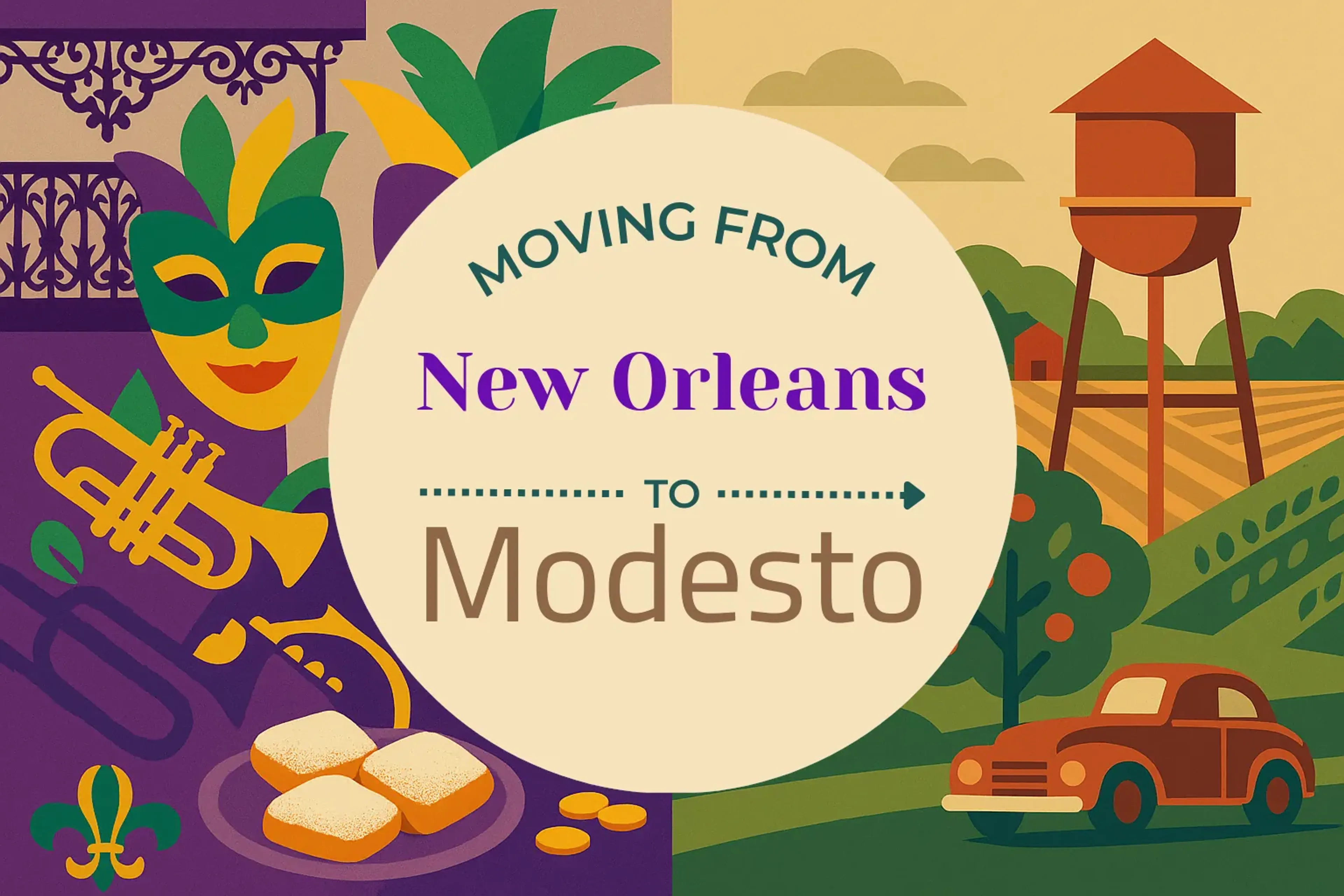 Side-by-side comparison of New Orleans to Modesto moving companies