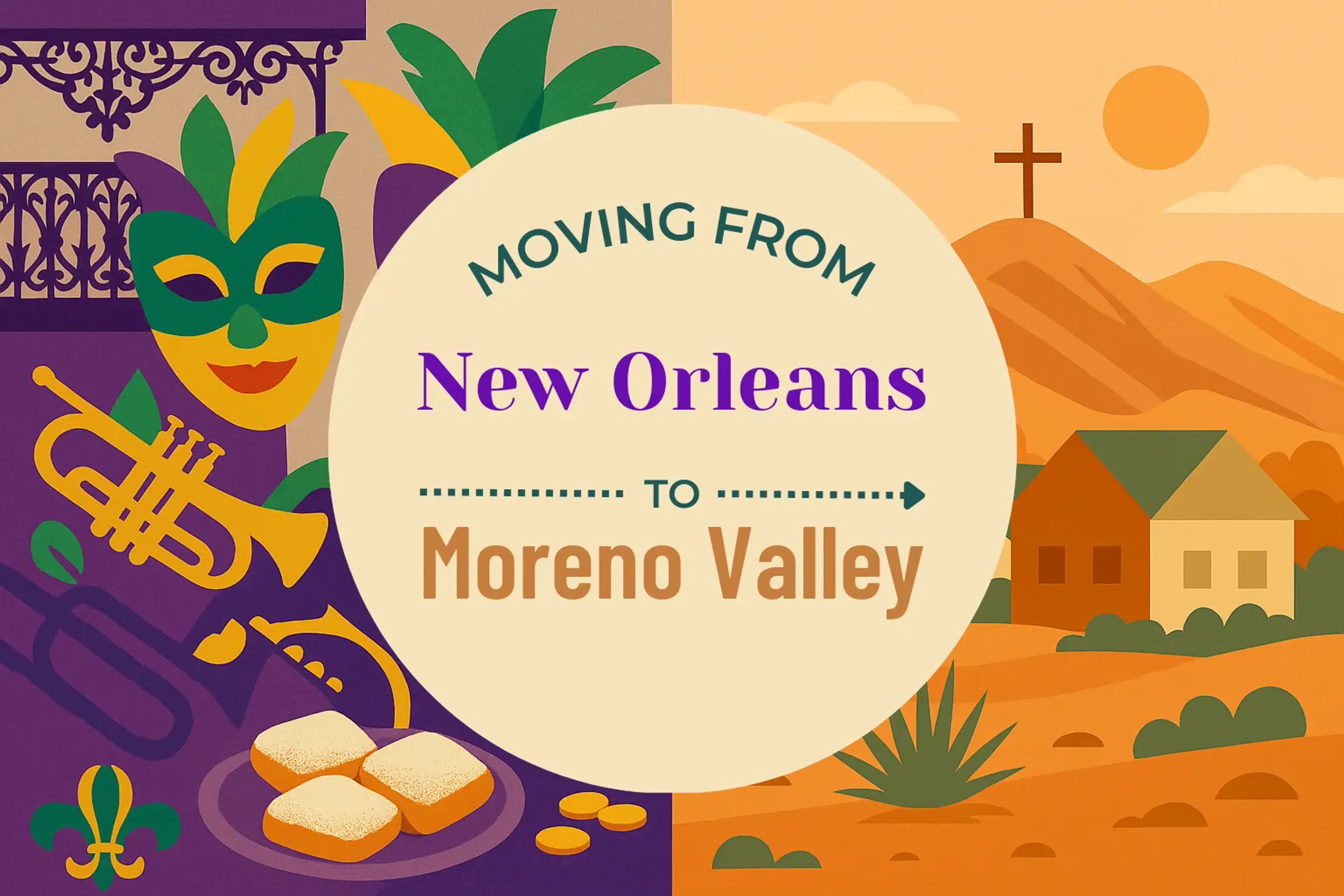 Side-by-side comparison of New Orleans to Moreno Valley moving companies