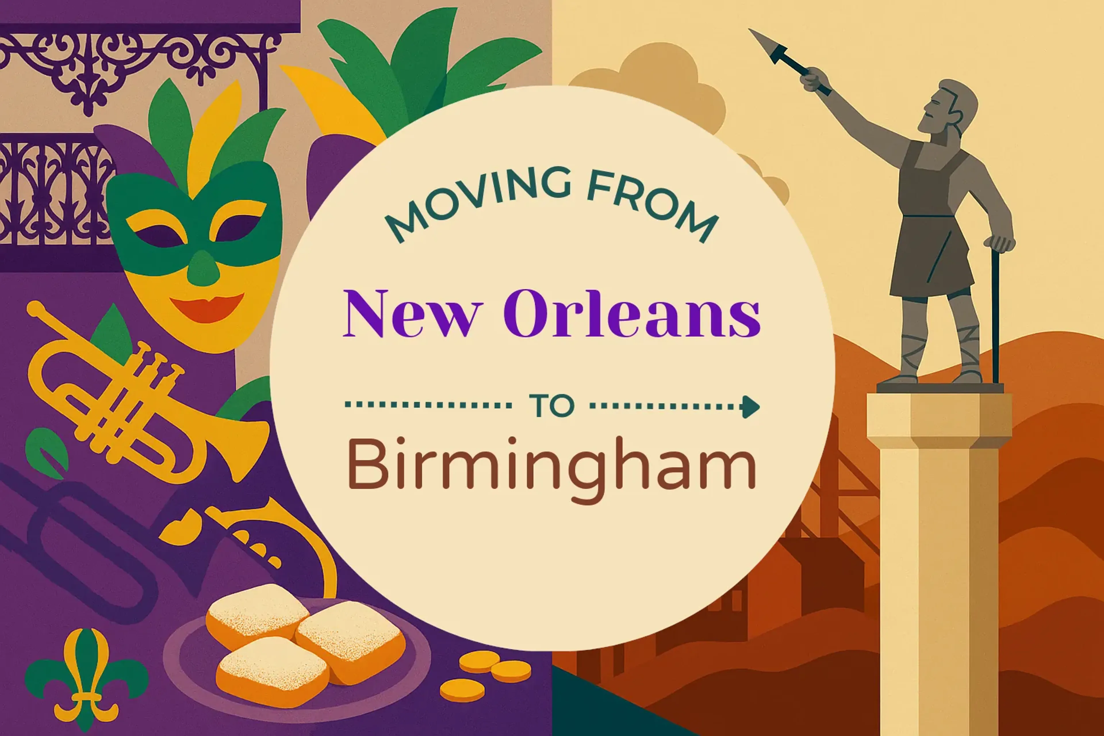 Side-by-side comparison of New Orleans to Birmingham moving companies