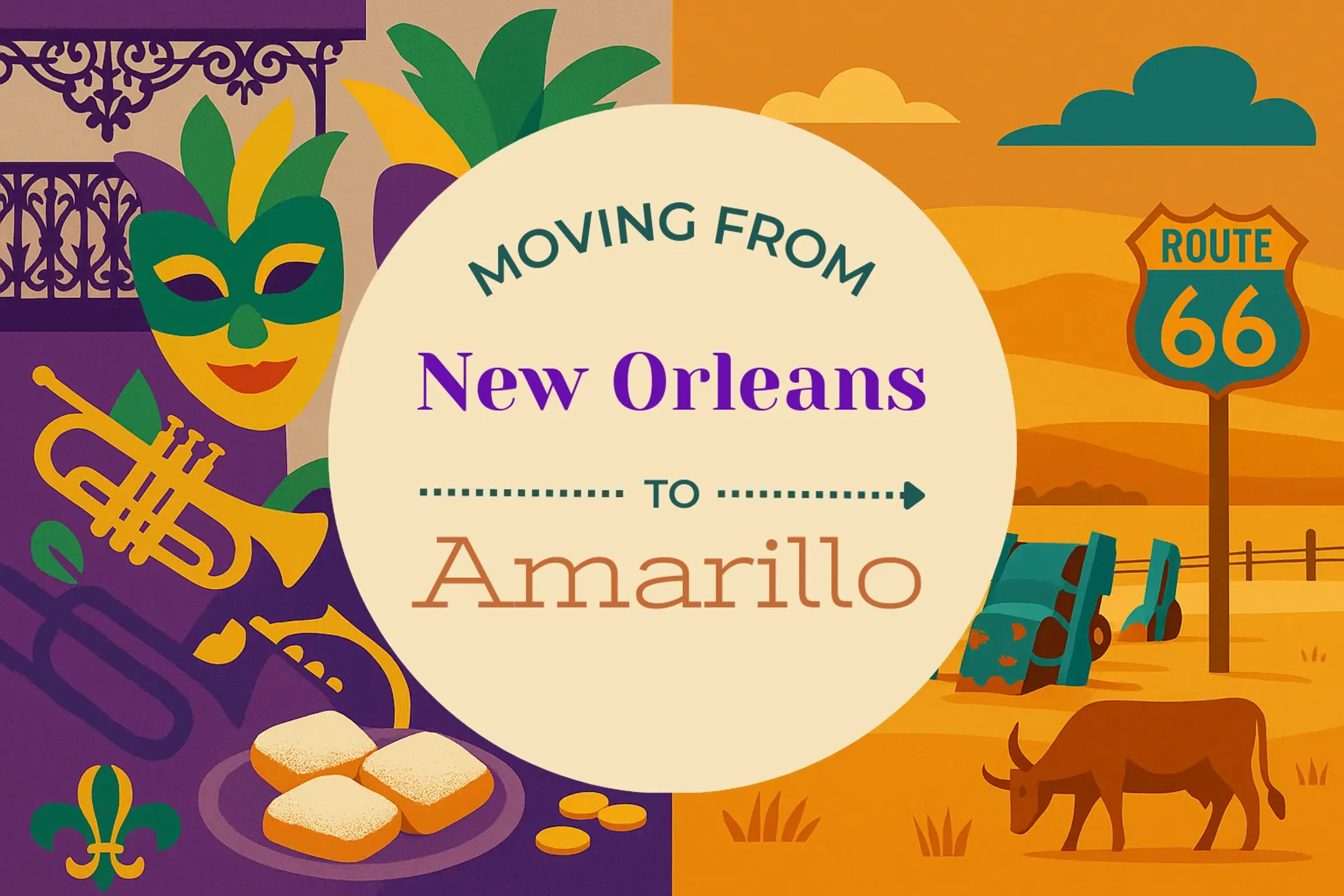 Side-by-side comparison of New Orleans to Amarillo moving companies