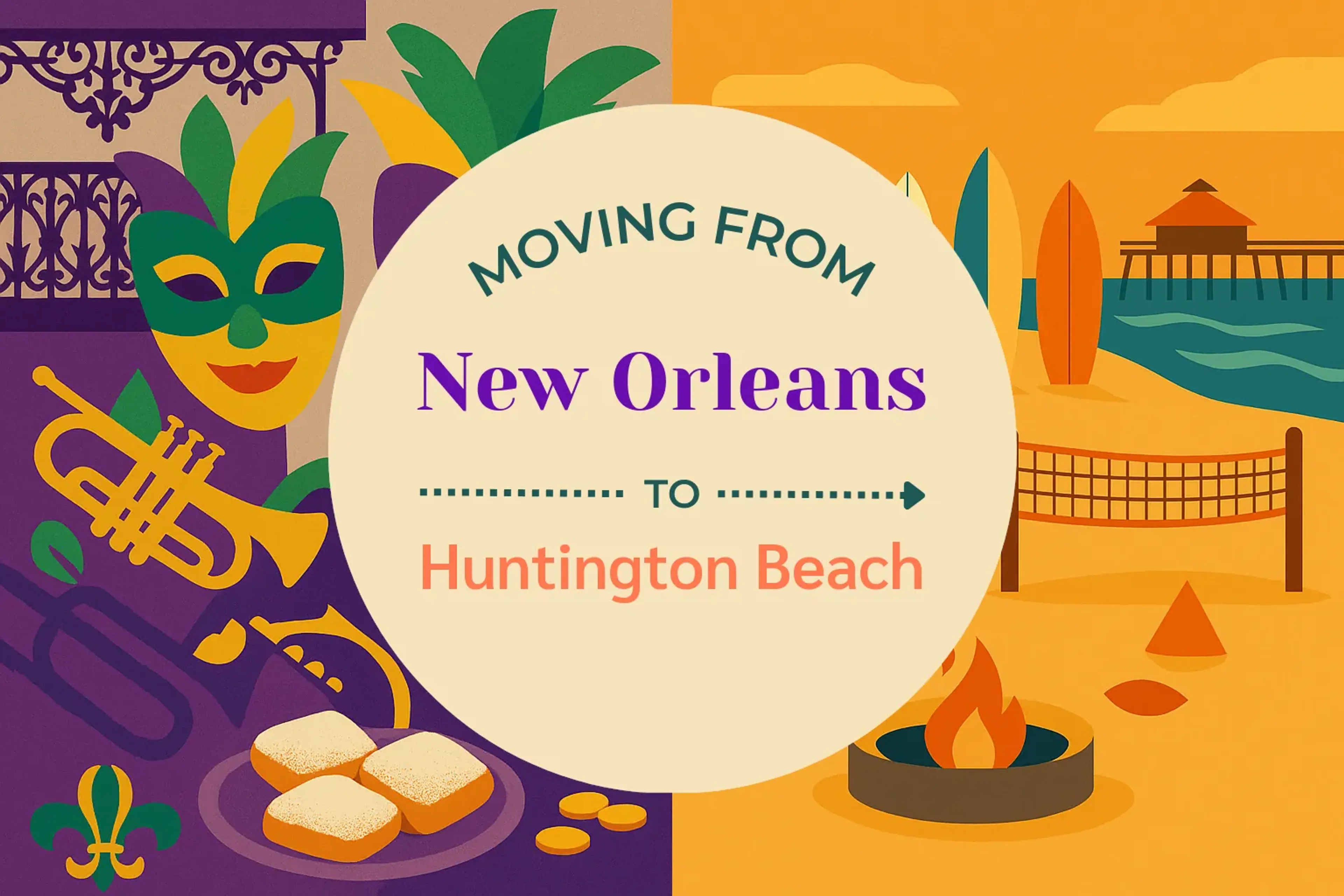 Side-by-side comparison of New Orleans to Huntington Beach moving companies
