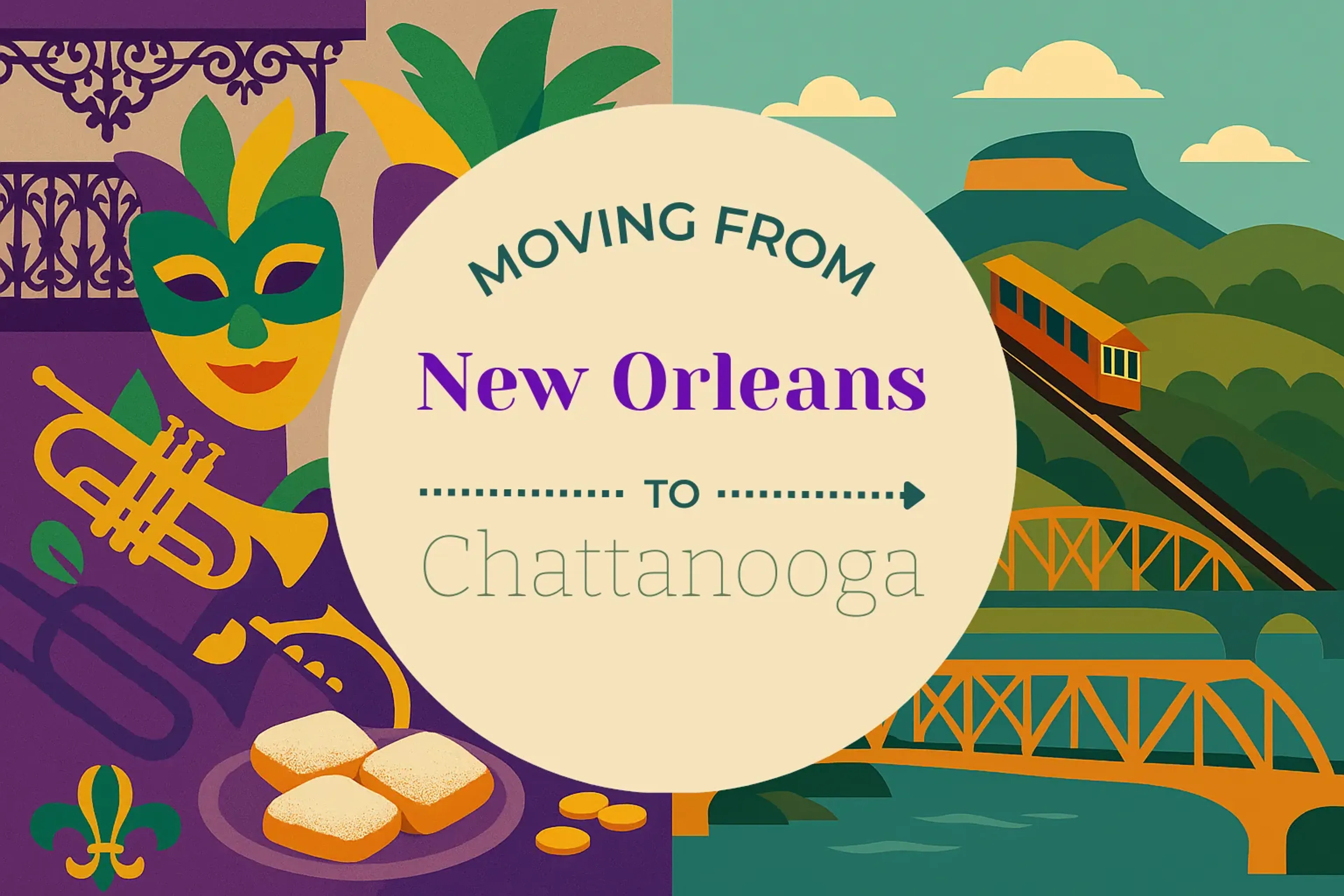 Side-by-side comparison of New Orleans to Chattanooga moving companies
