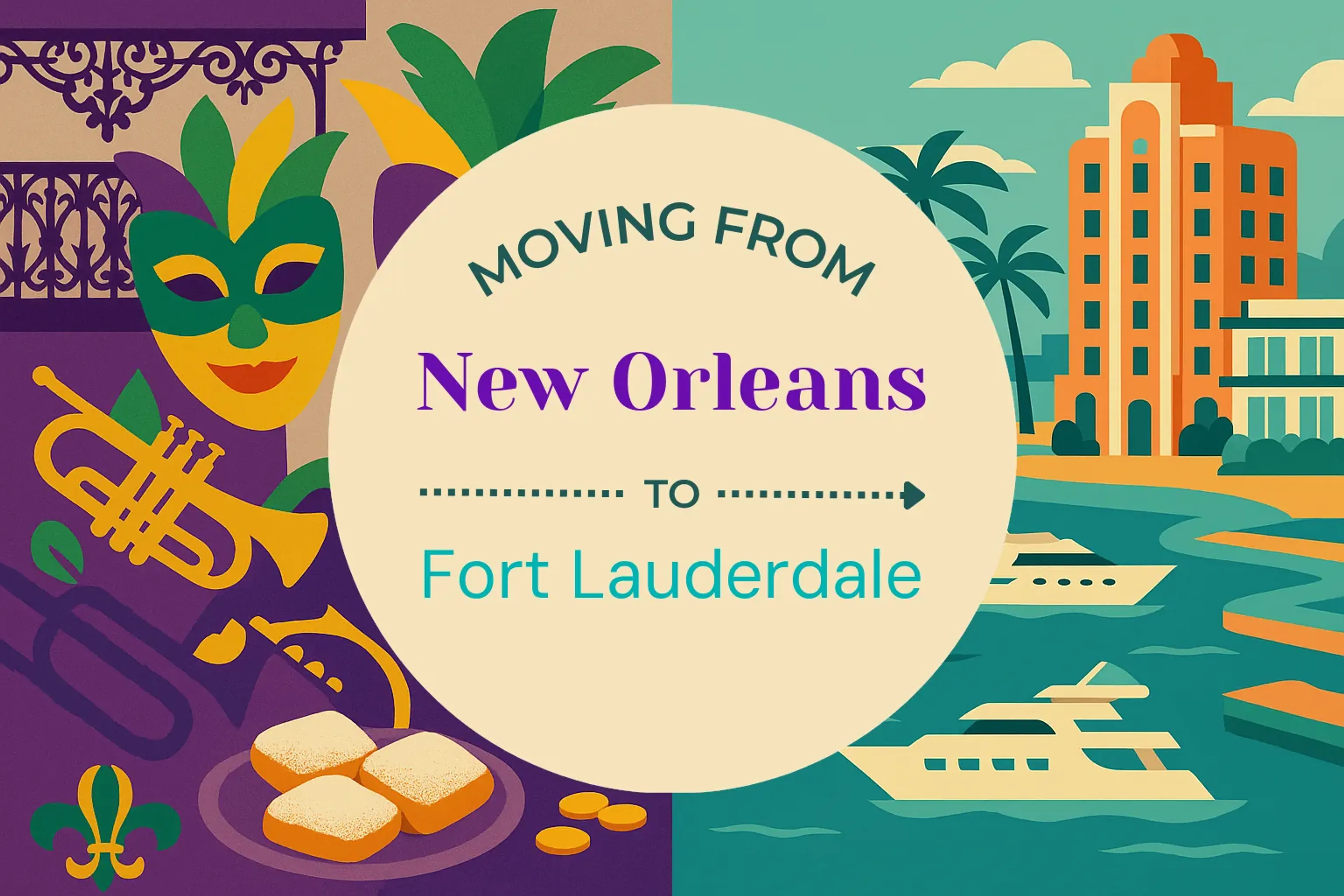Side-by-side comparison of New Orleans to Fort Lauderdale moving companies