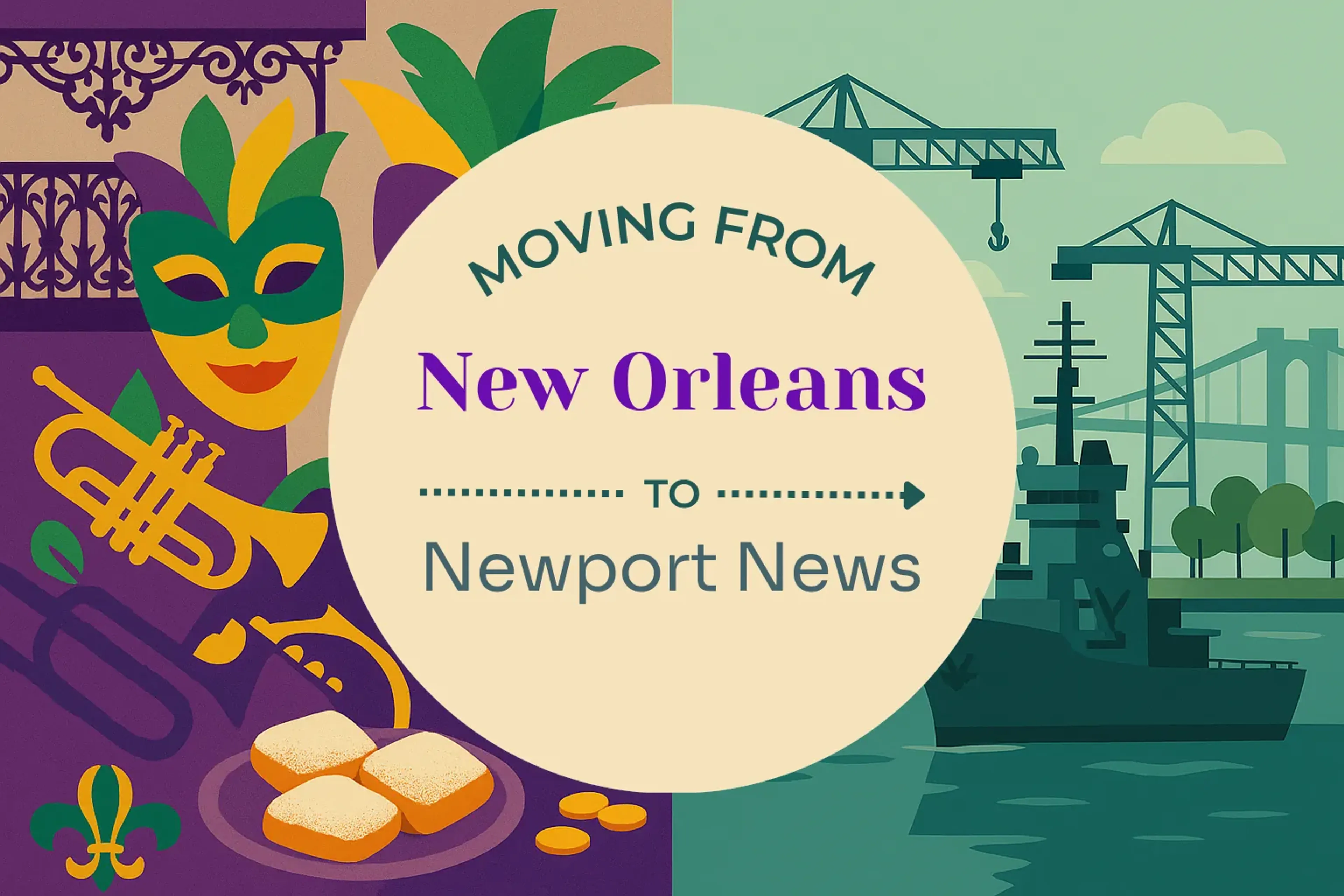Side-by-side comparison of New Orleans to Newport News moving companies