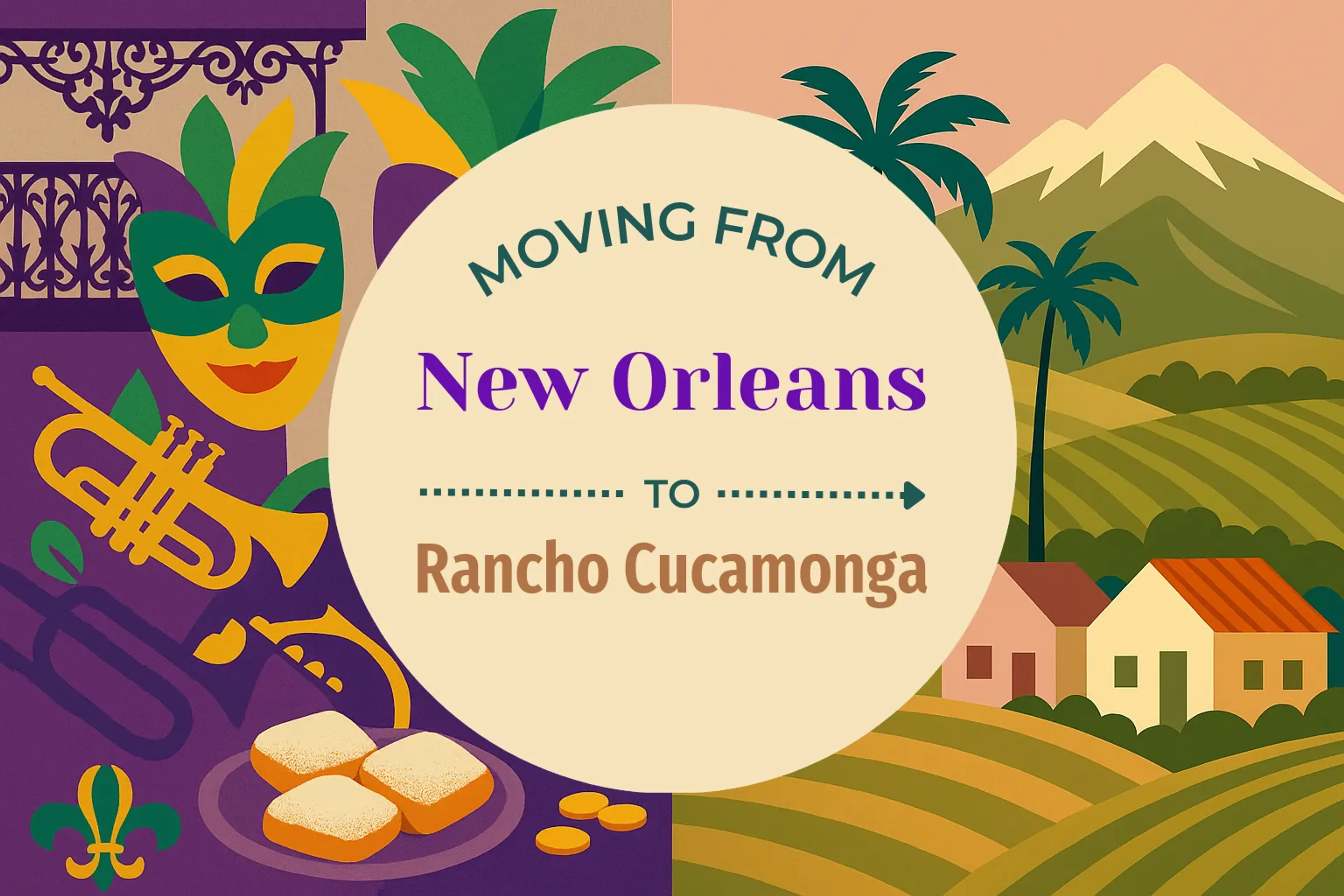Side-by-side comparison of New Orleans to Rancho Cucamonga moving companies