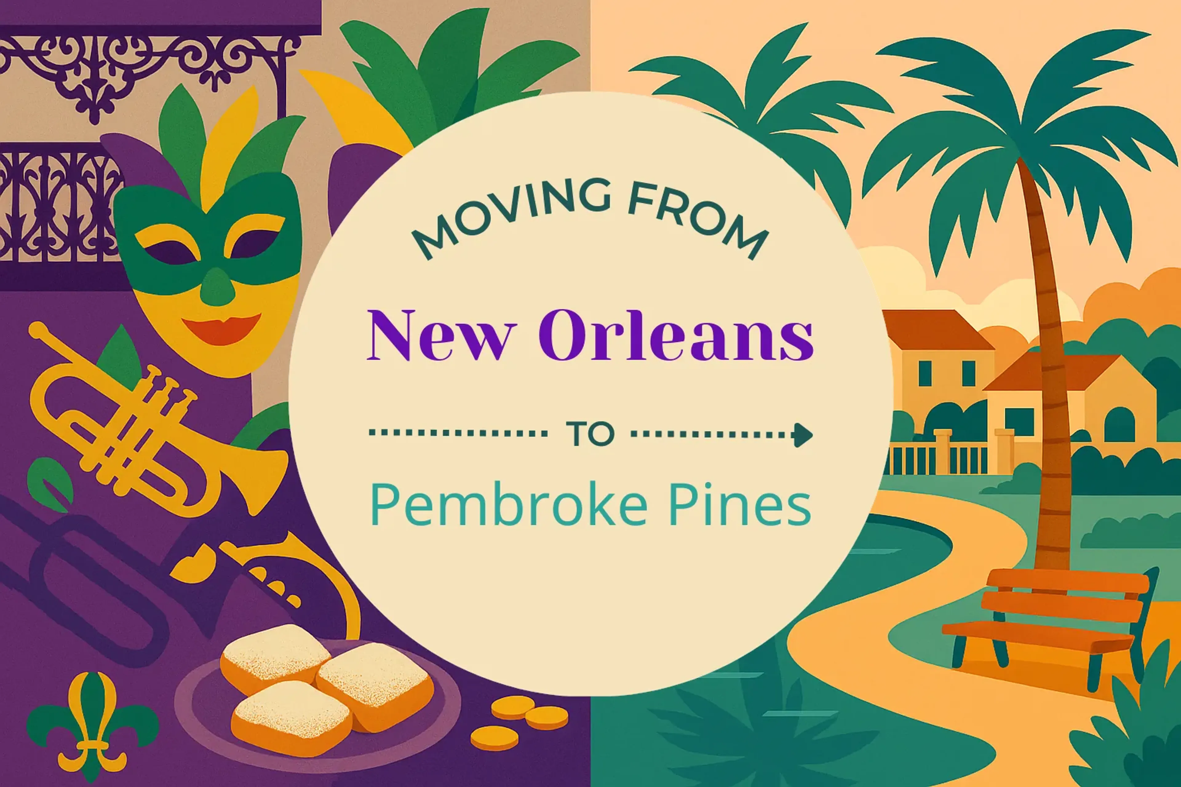 Side-by-side comparison of New Orleans to Pembroke Pines moving companies