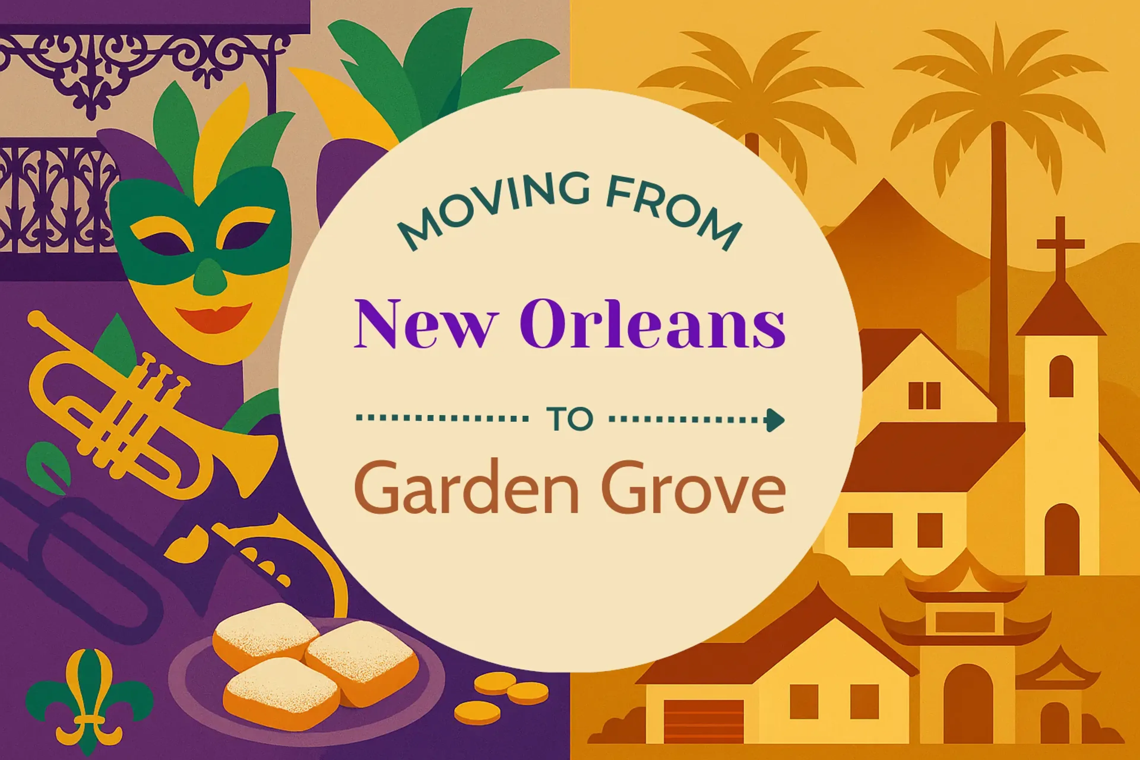Side-by-side comparison of New Orleans to Garden Grove moving companies