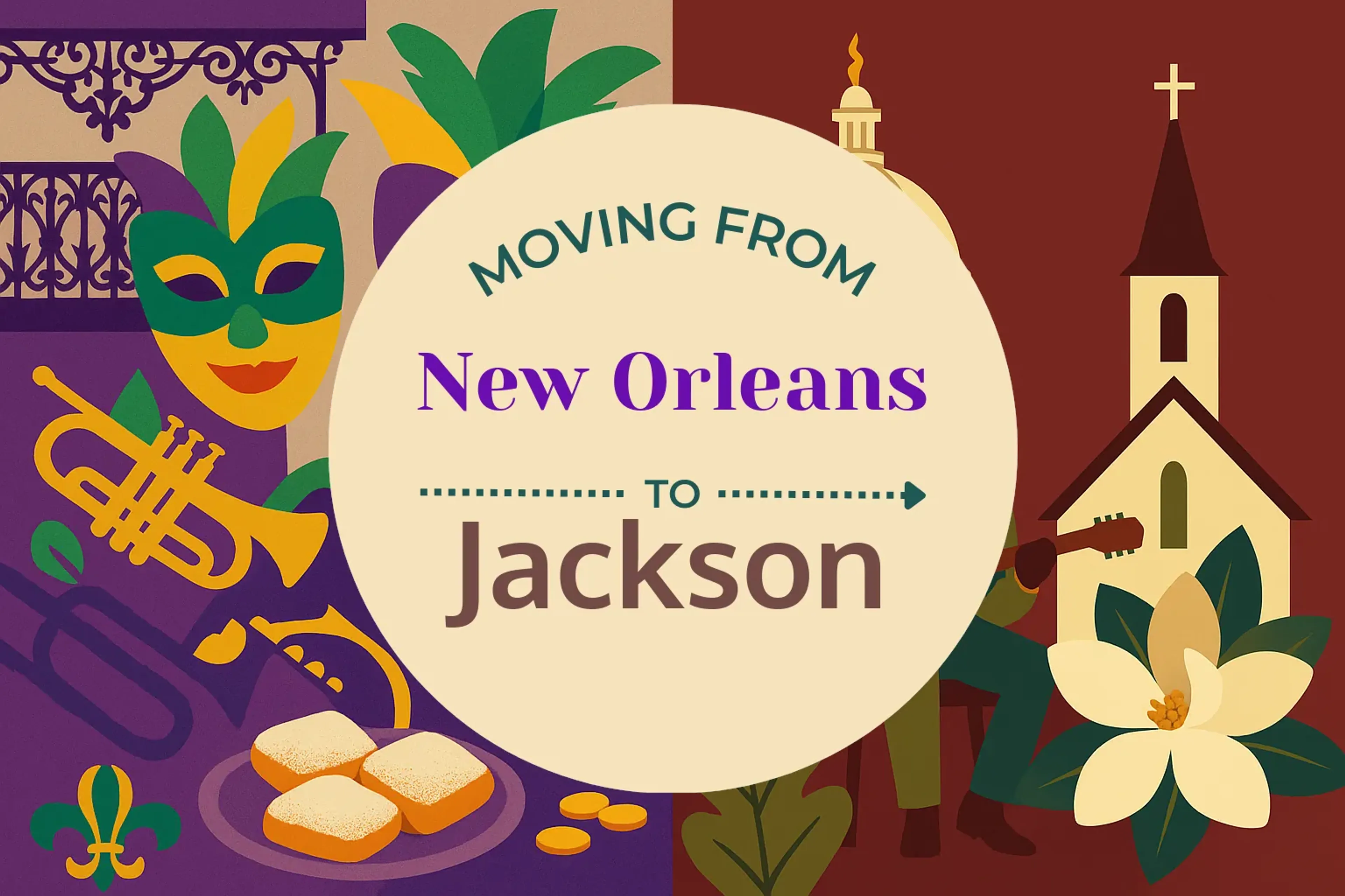 Side-by-side comparison of New Orleans to Jackson moving companies