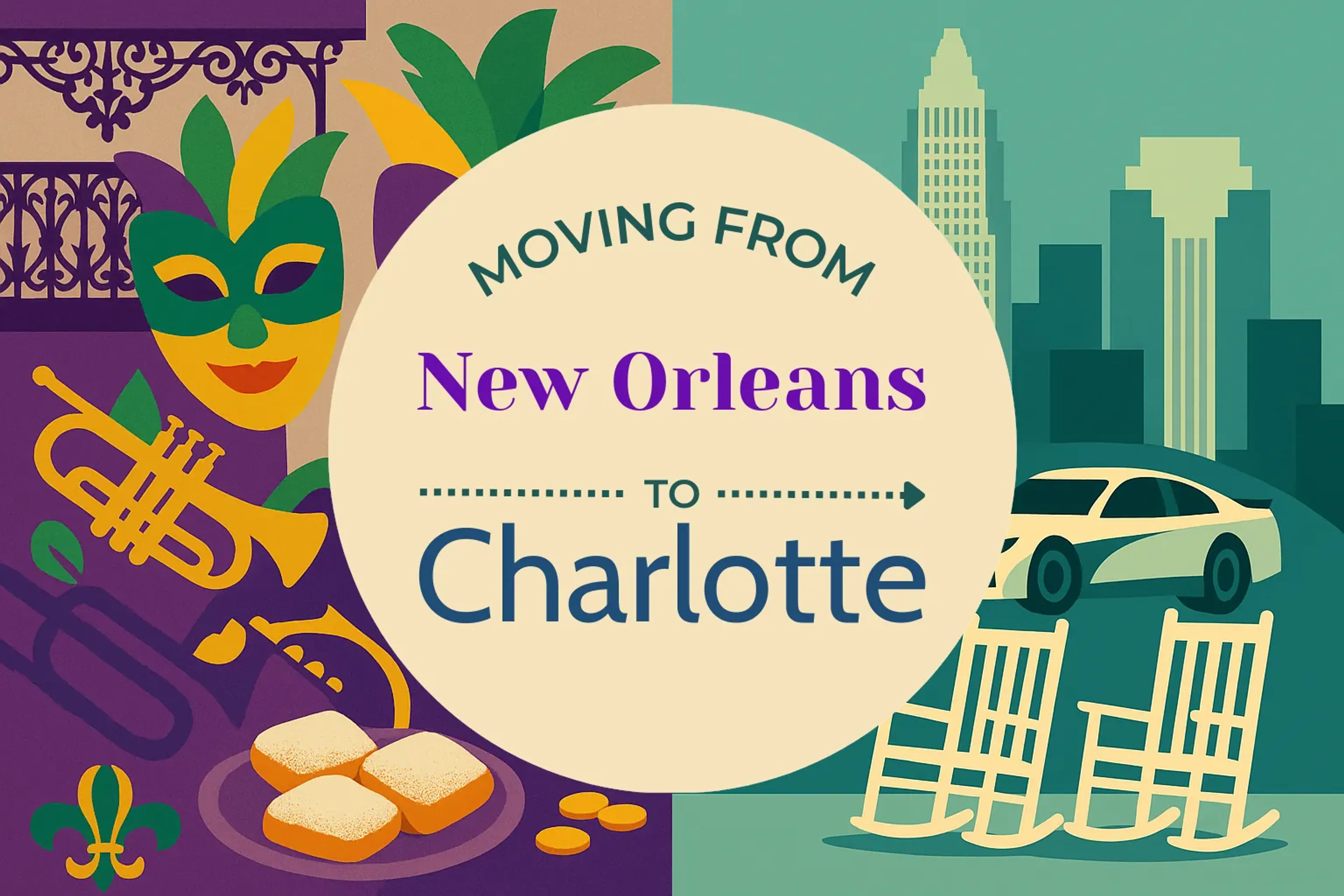 Side-by-side comparison of New Orleans to Charlotte moving companies