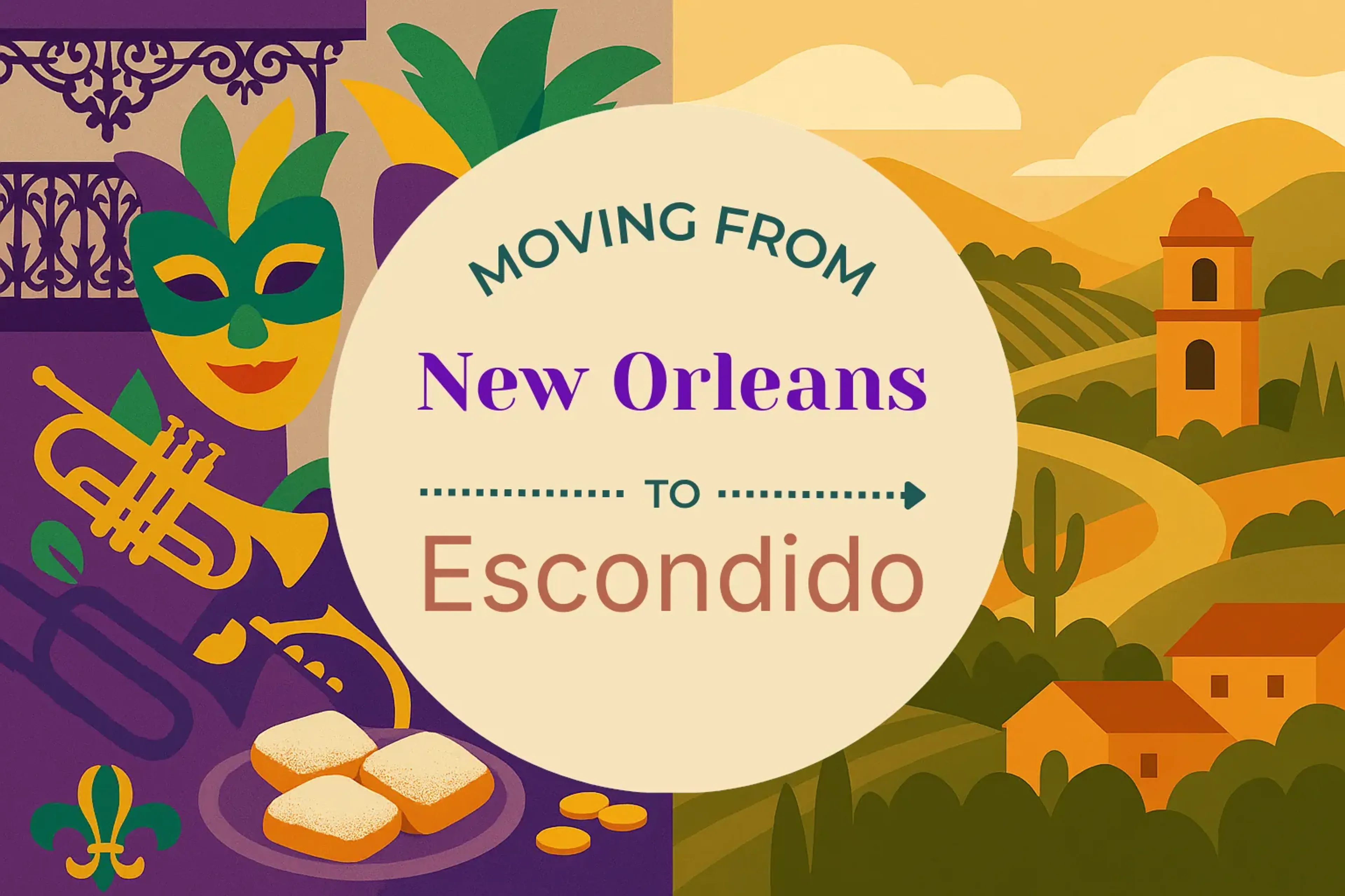 Side-by-side comparison of New Orleans to Escondido moving companies