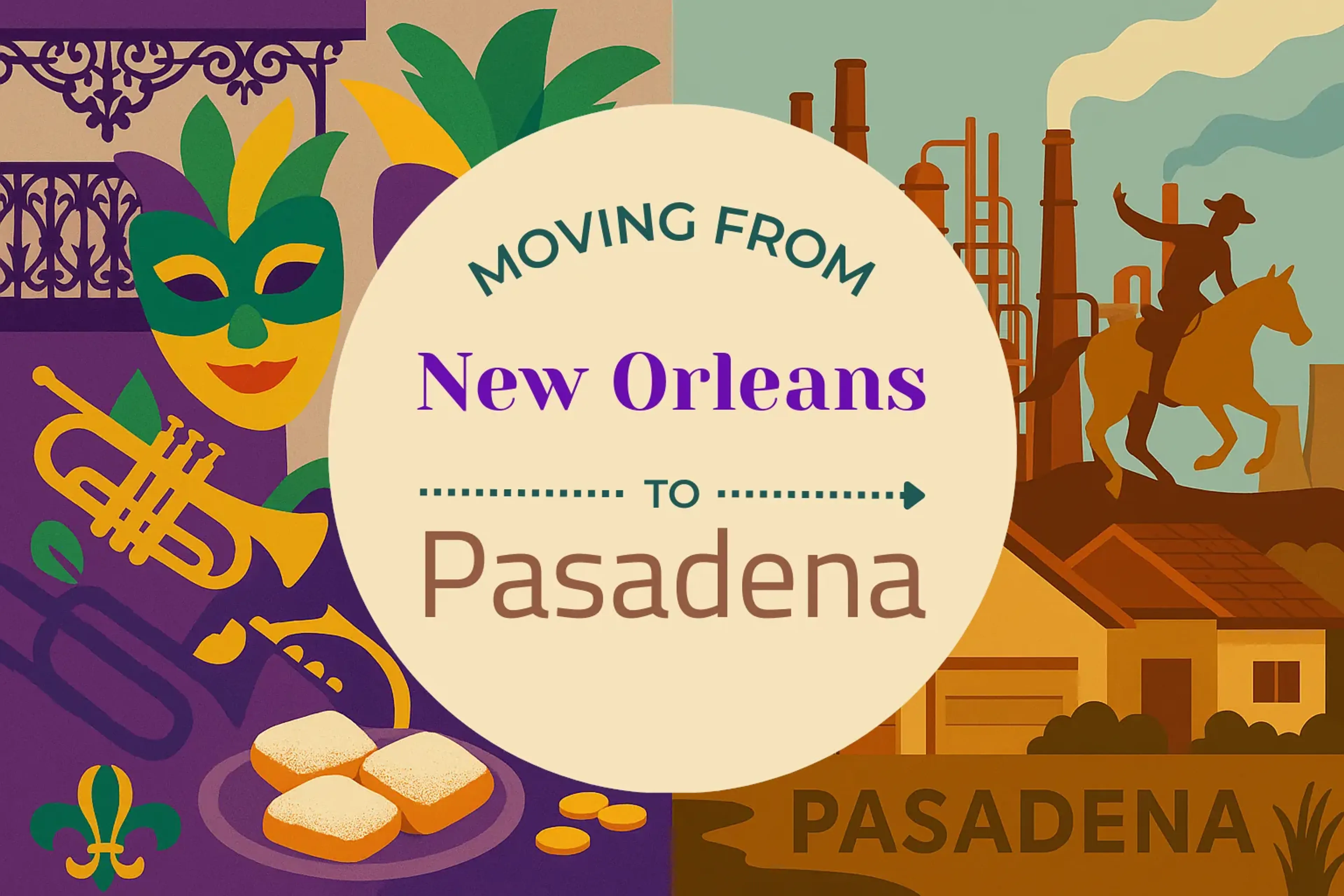 Side-by-side comparison of New Orleans to Pasadena moving companies