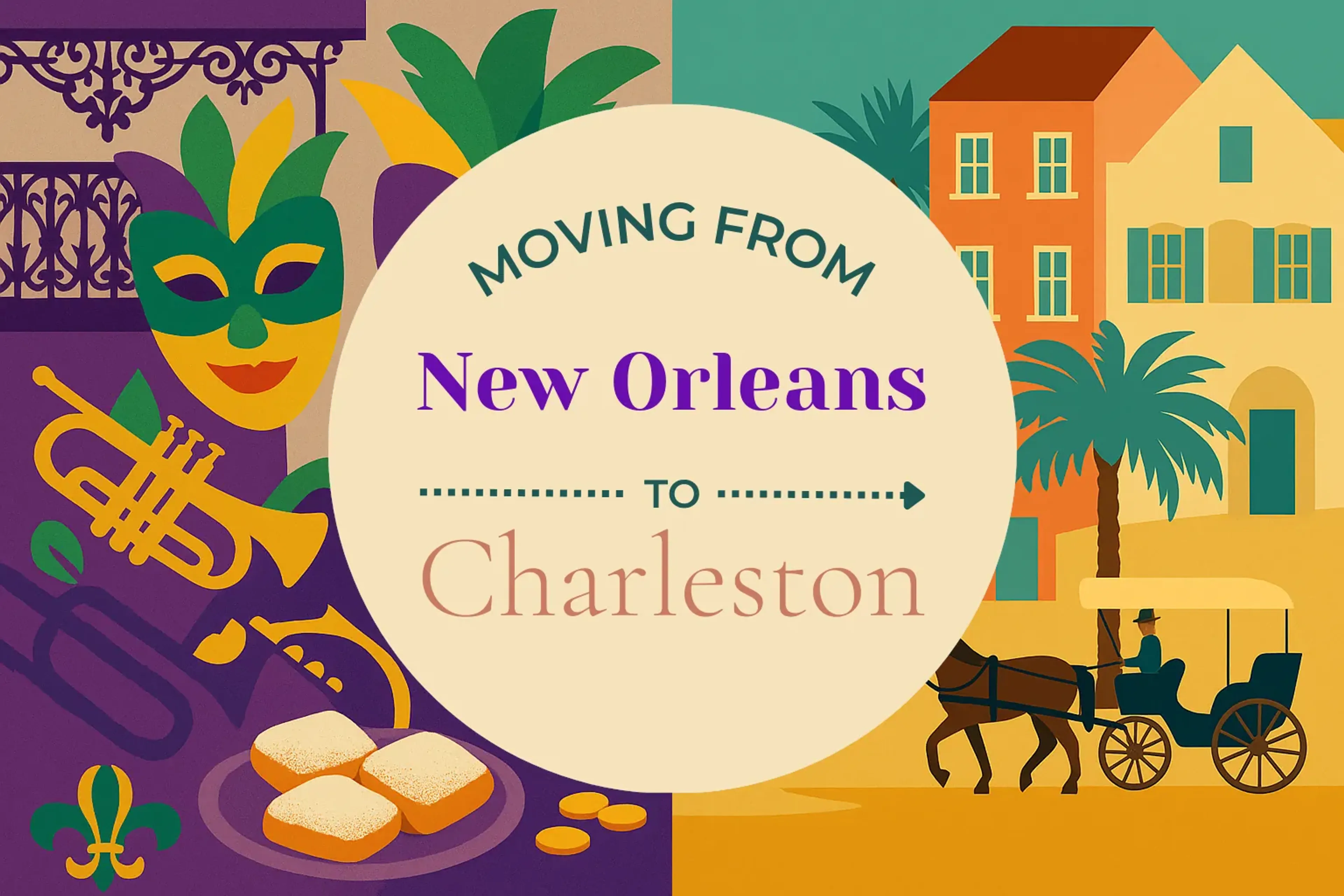 Side-by-side comparison of New Orleans to Charleston moving companies