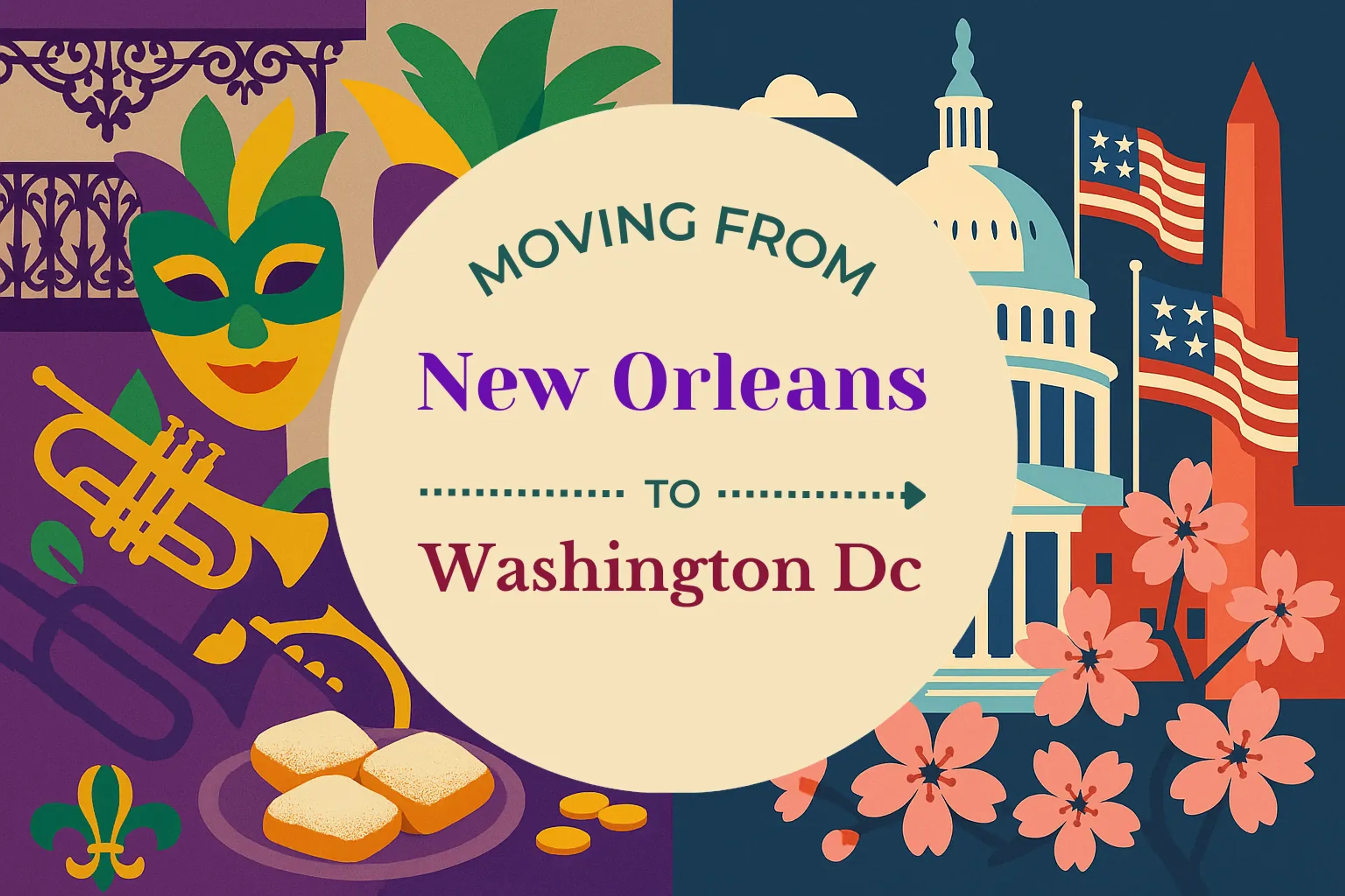 Side-by-side comparison of New Orleans to Washington DC moving companies