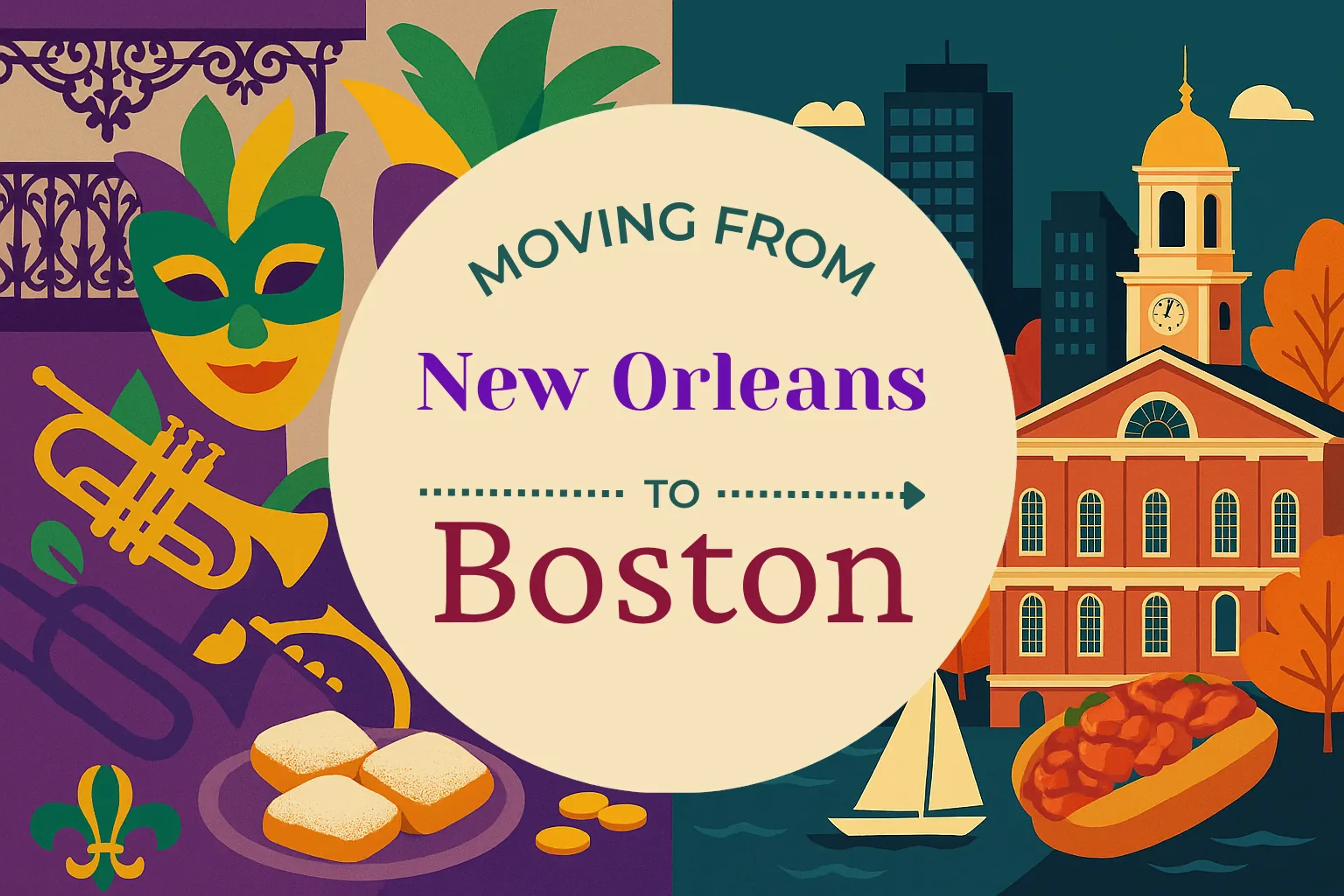 Side-by-side comparison of New Orleans to Boston moving companies