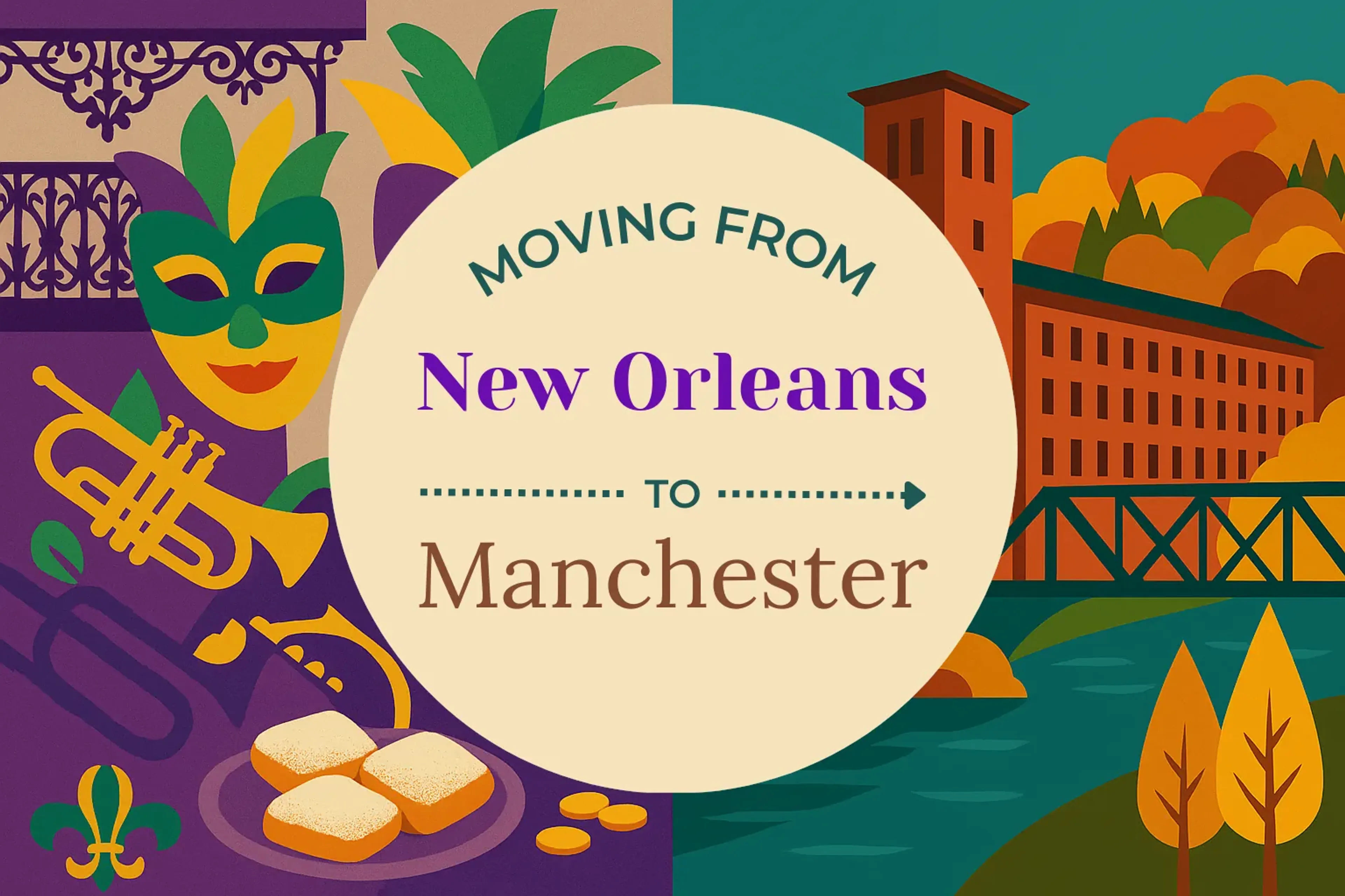 Side-by-side comparison of New Orleans to Manchester moving companies