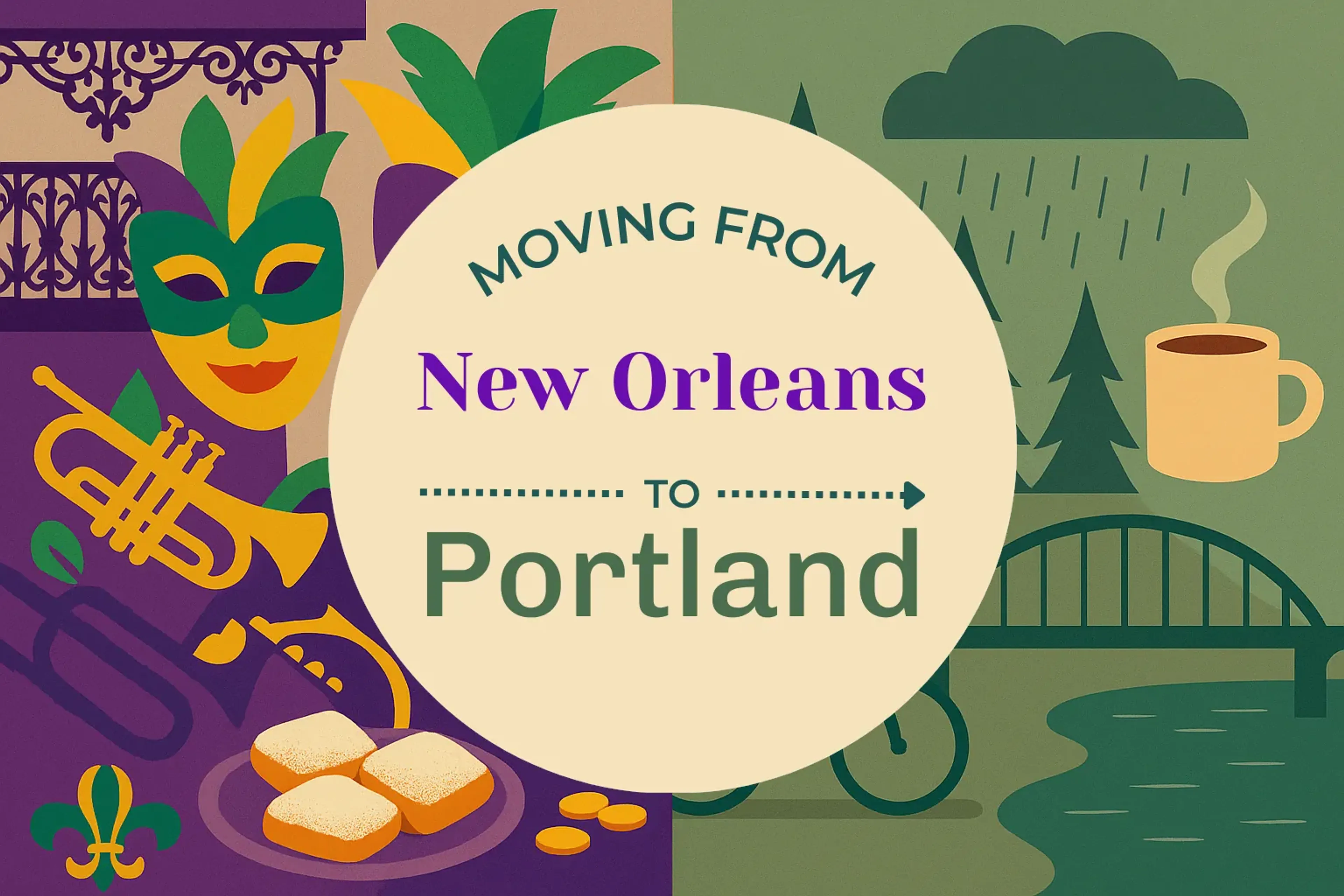 Side-by-side comparison of New Orleans to Portland moving companies
