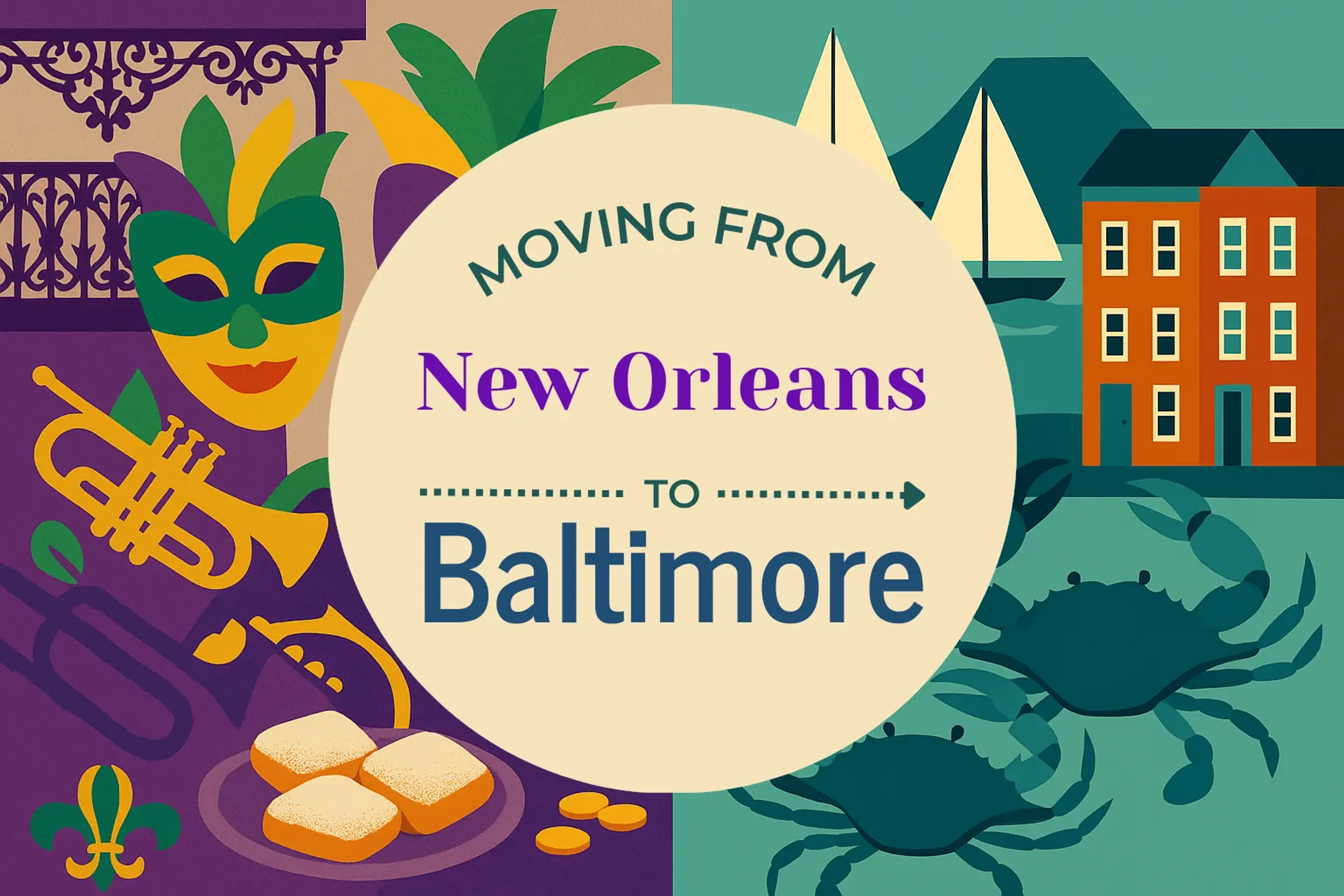 Side-by-side comparison of New Orleans to Baltimore moving companies