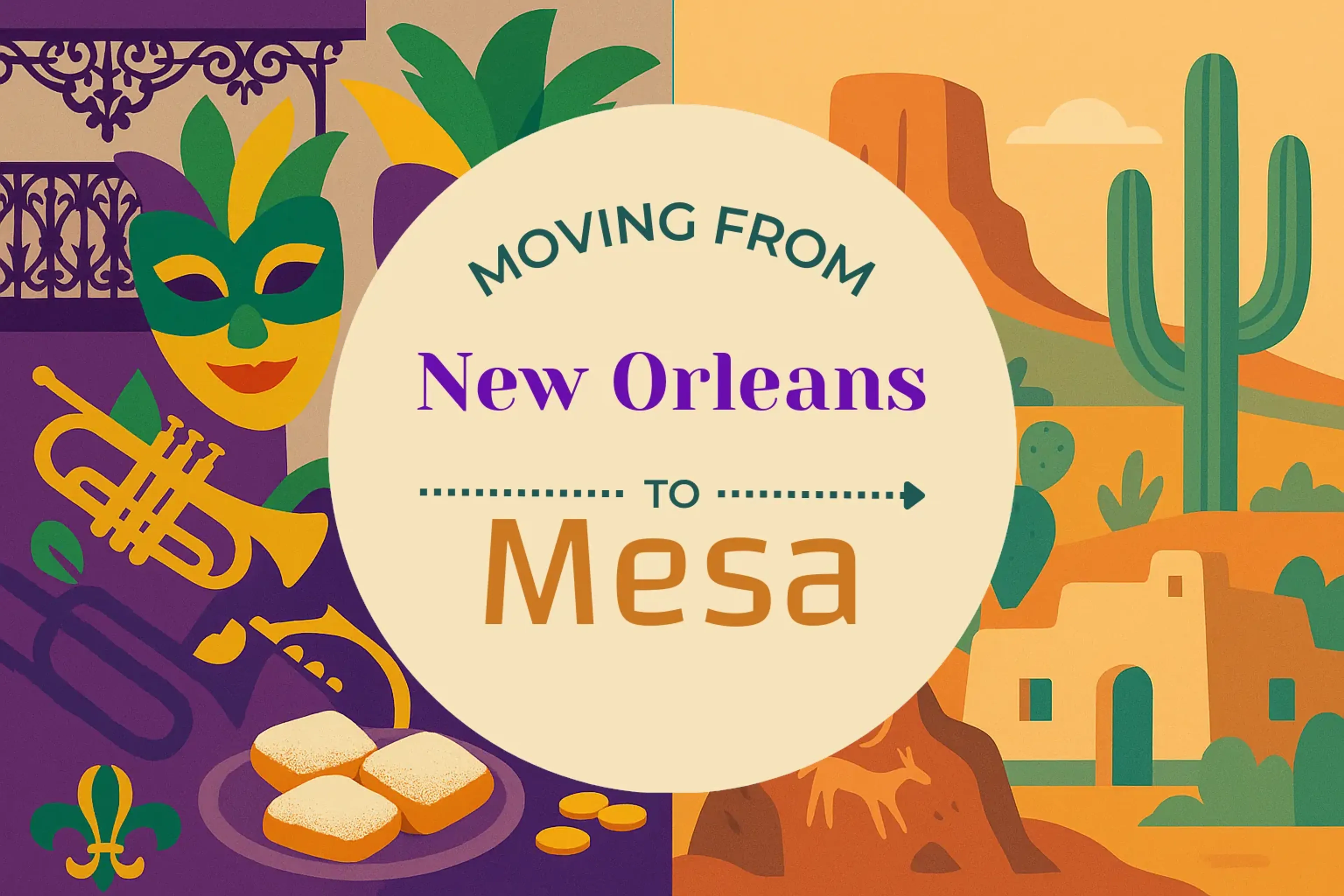Side-by-side comparison of New Orleans to Mesa moving companies