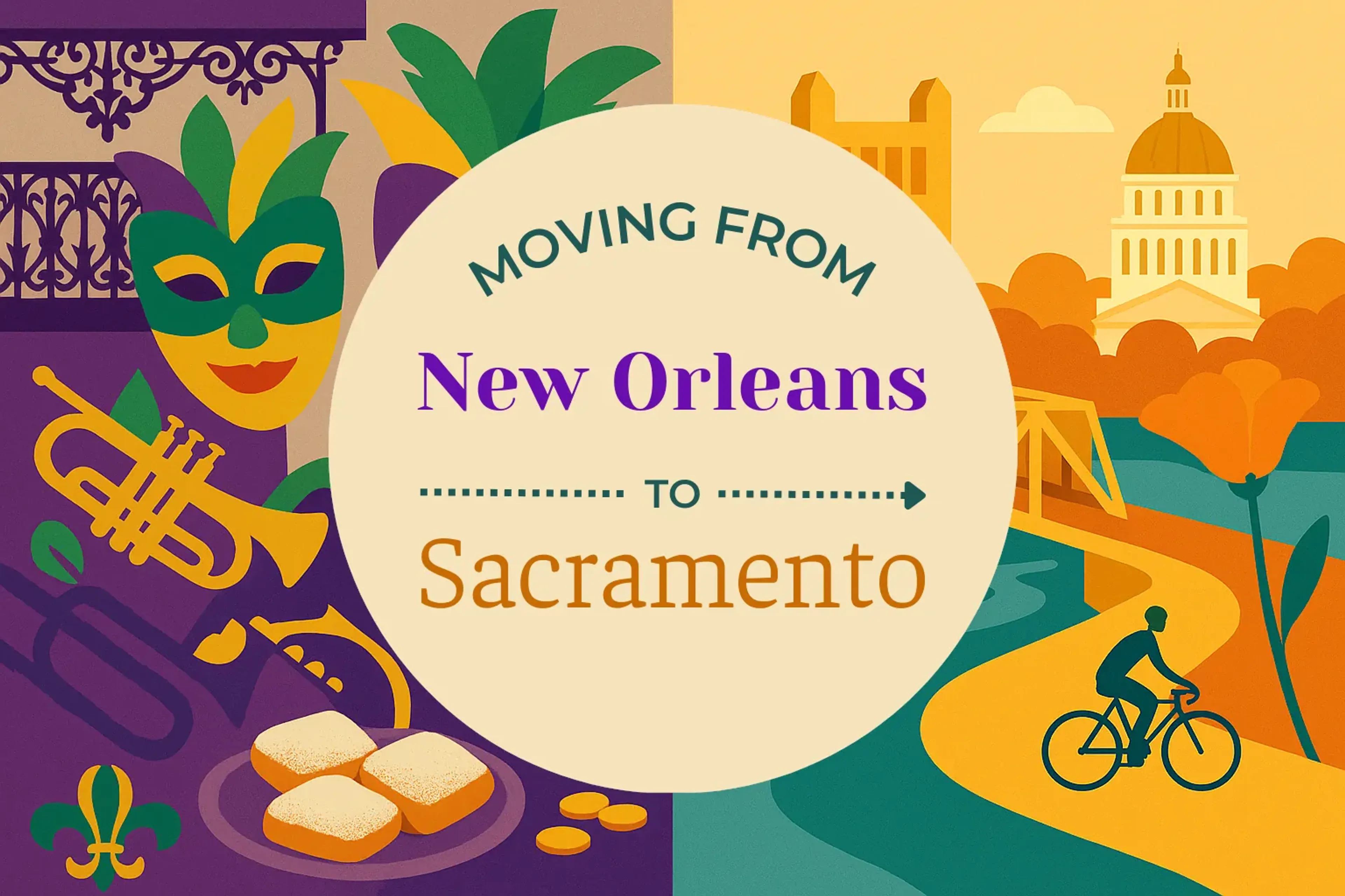 Side-by-side comparison of New Orleans to Sacramento moving companies