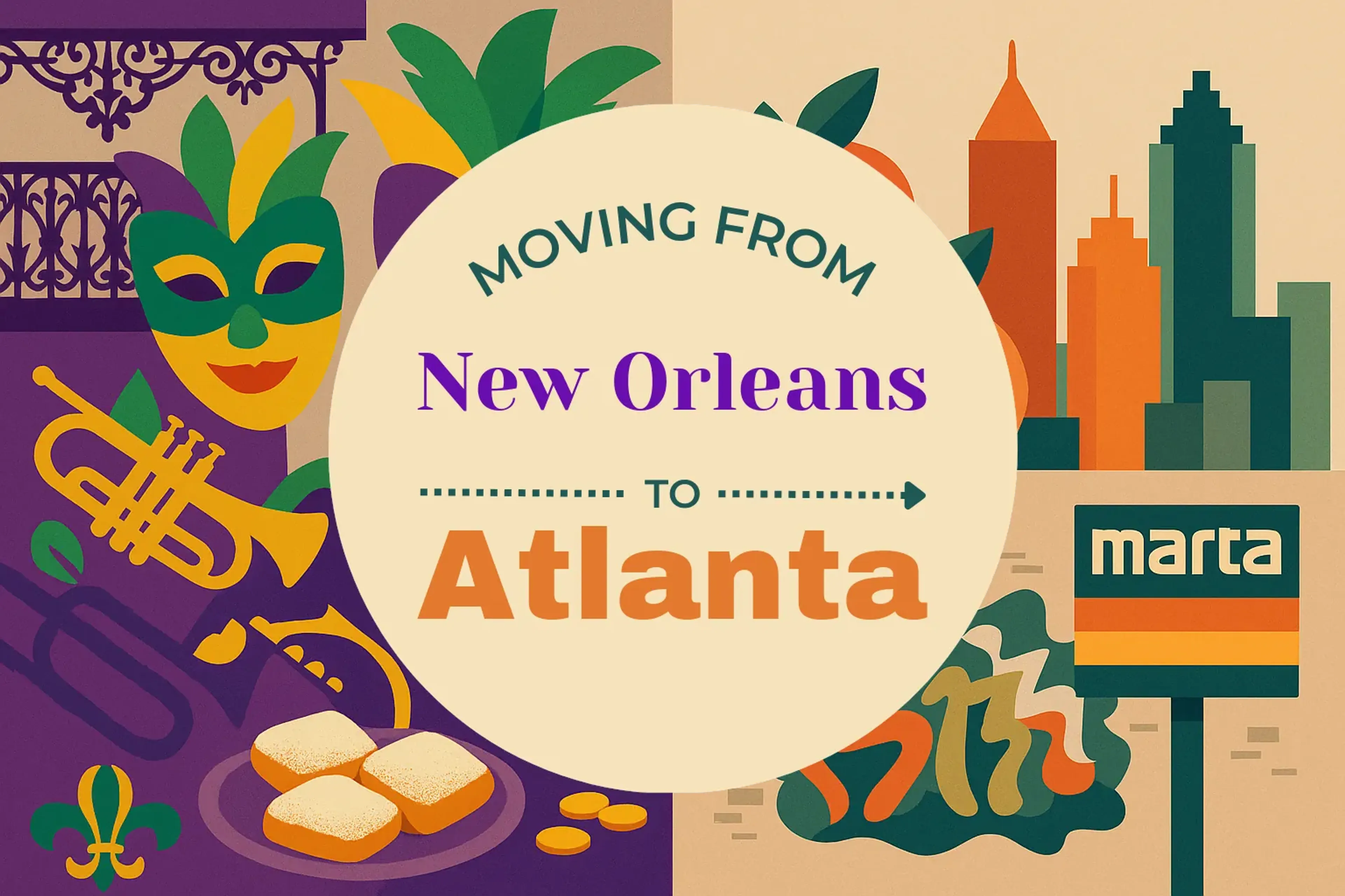 Side-by-side comparison of New Orleans to Atlanta moving companies