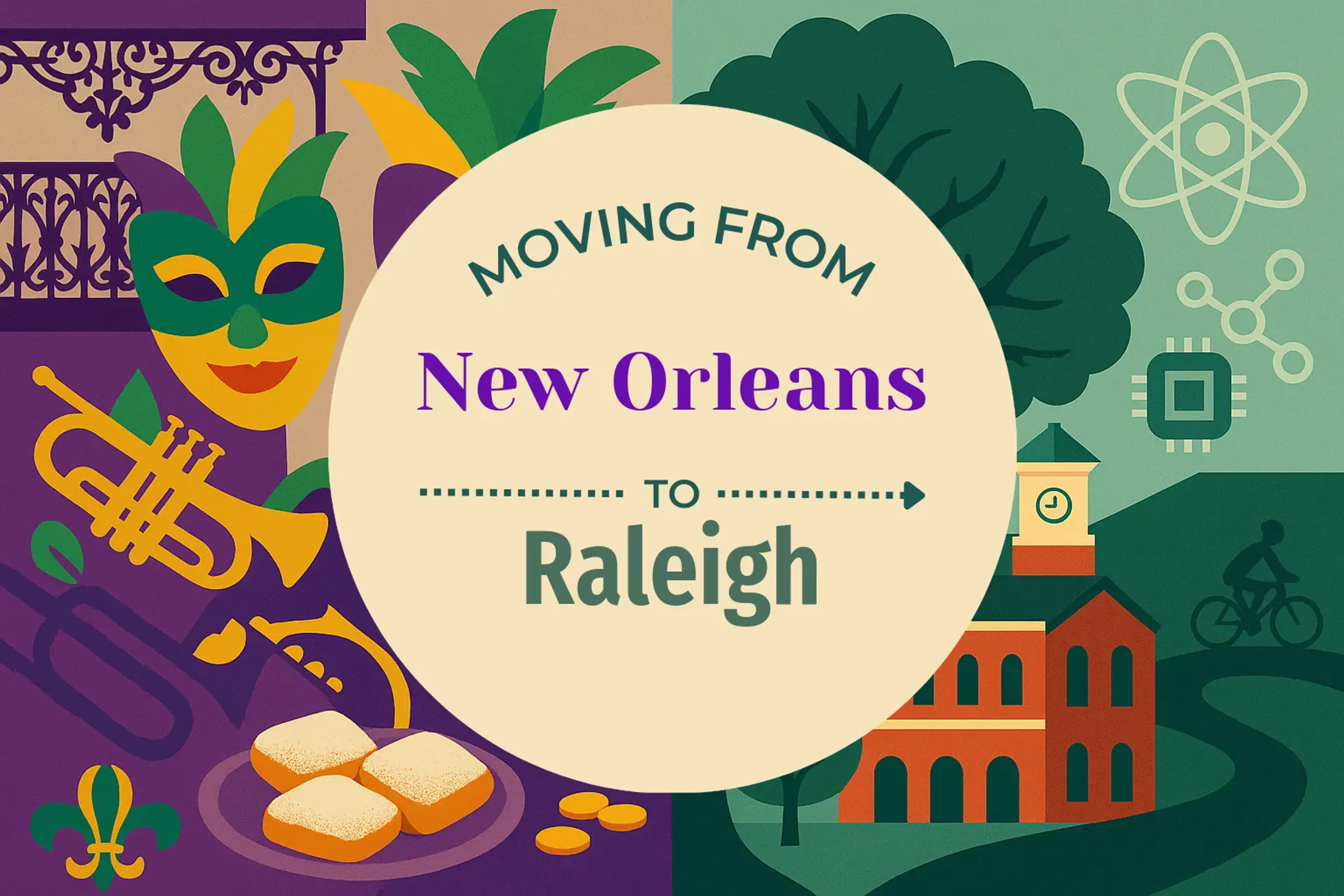 Side-by-side comparison of New Orleans to Raleigh moving companies