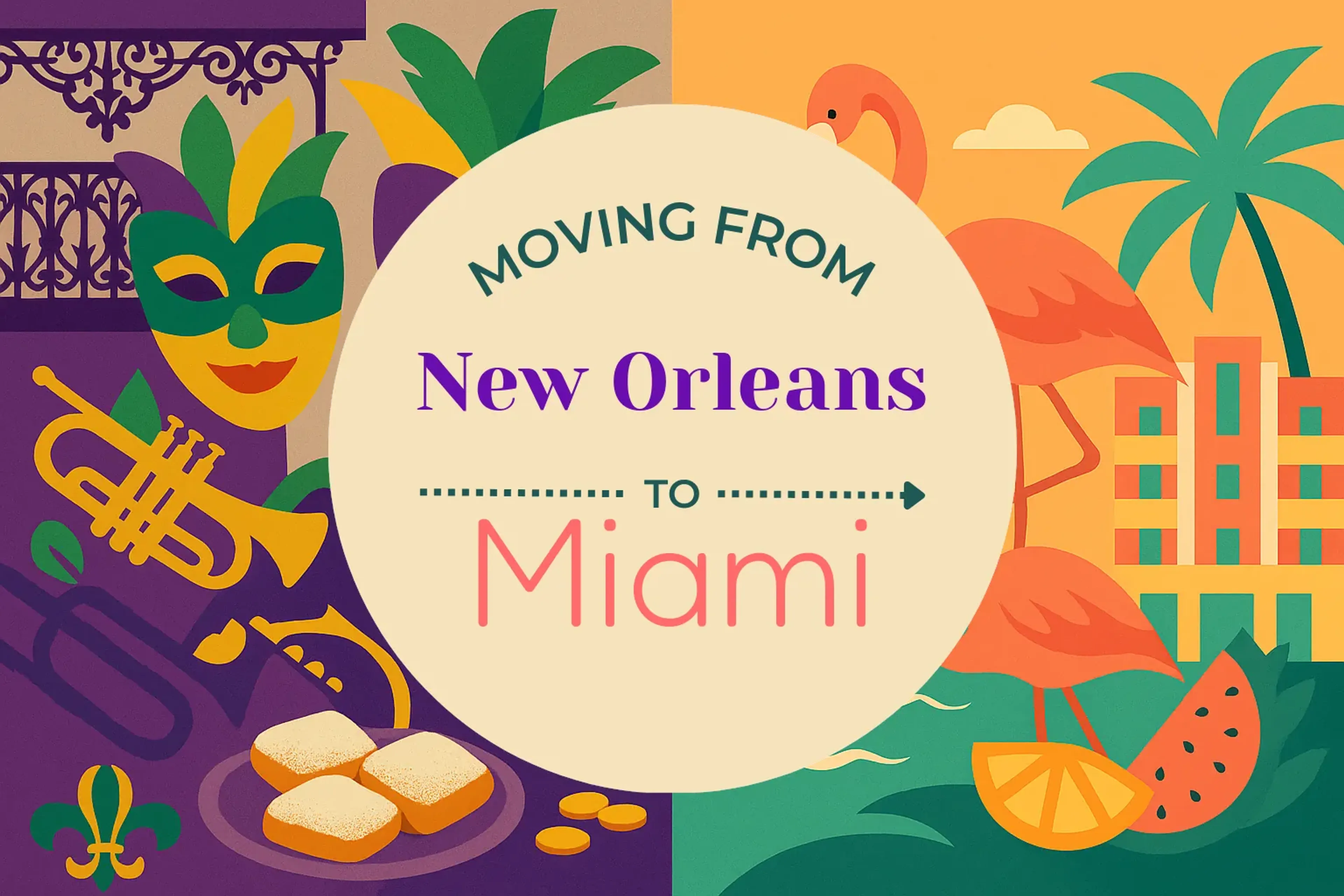 Side-by-side comparison of New Orleans to Miami moving companies