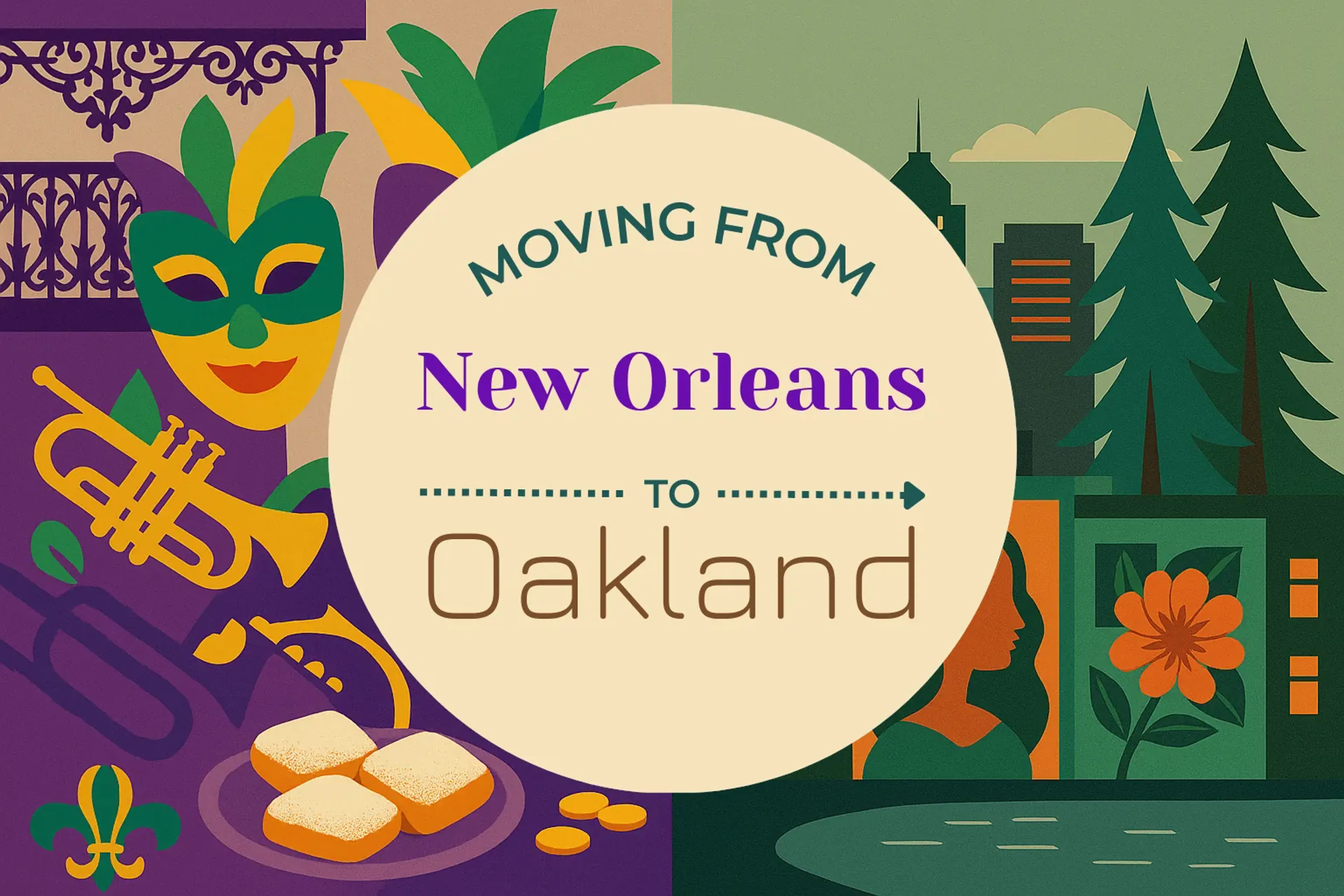 Side-by-side comparison of New Orleans to Oakland moving companies