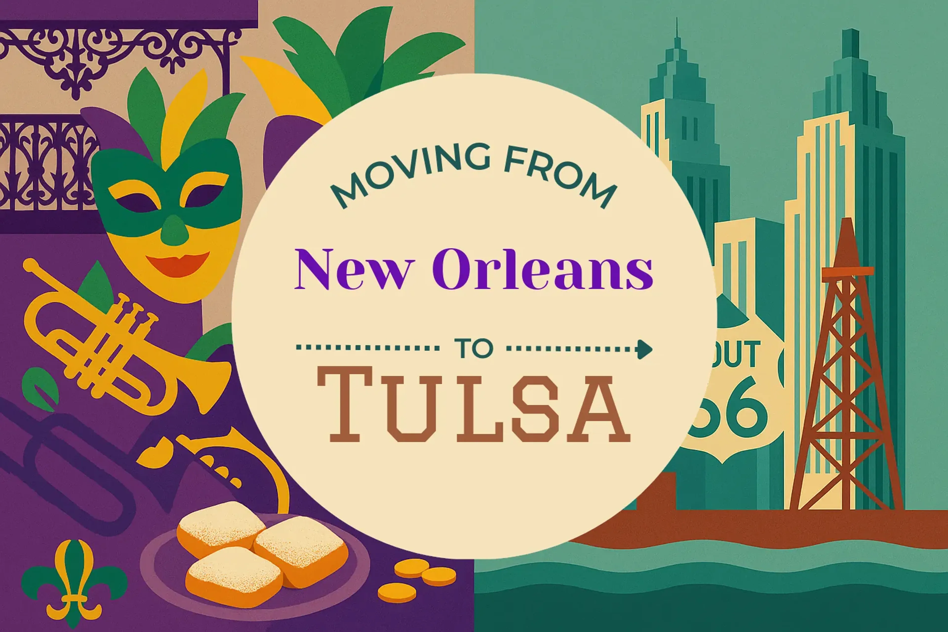 Side-by-side comparison of New Orleans to Tulsa moving companies