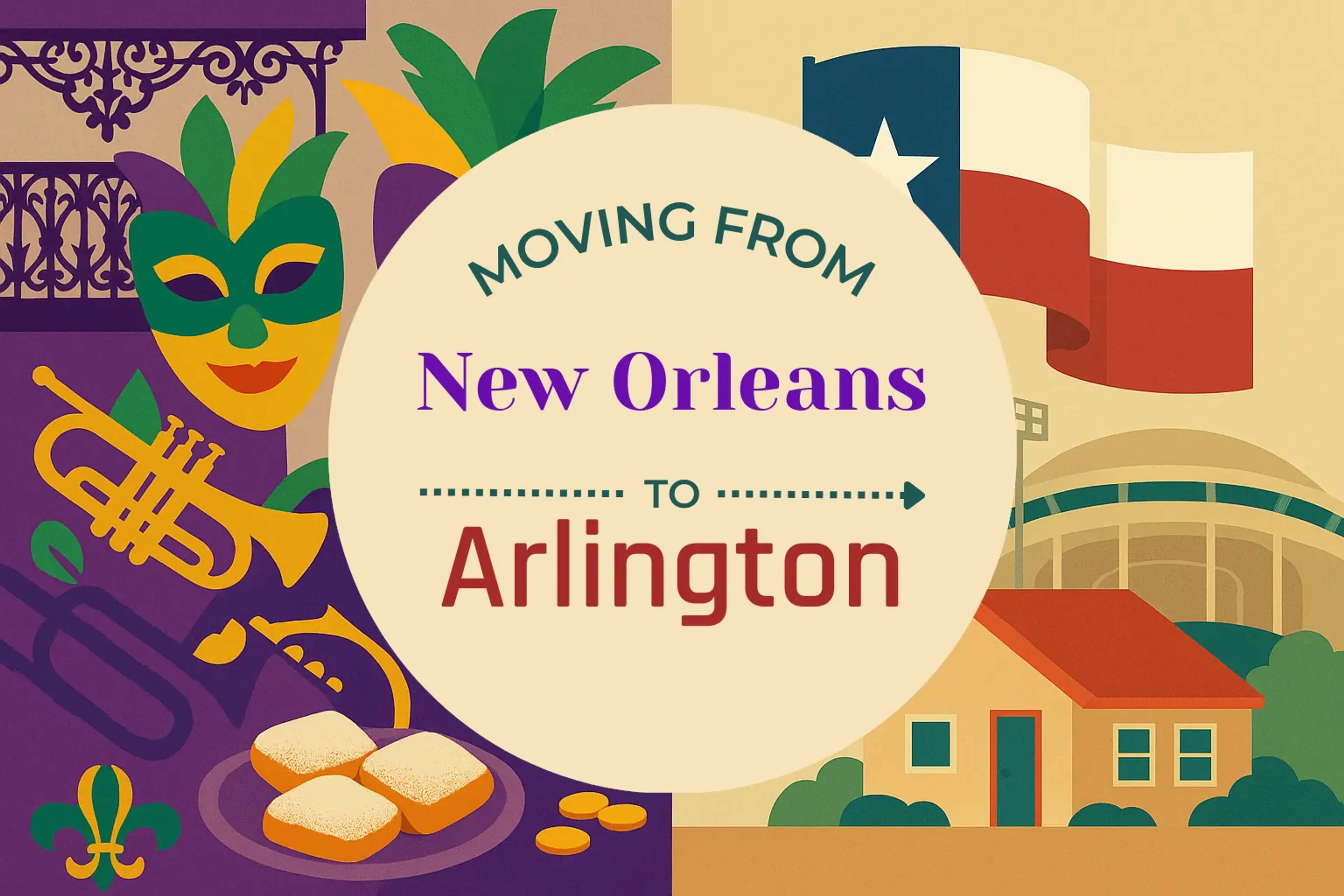 Side-by-side comparison of New Orleans to Arlington moving companies