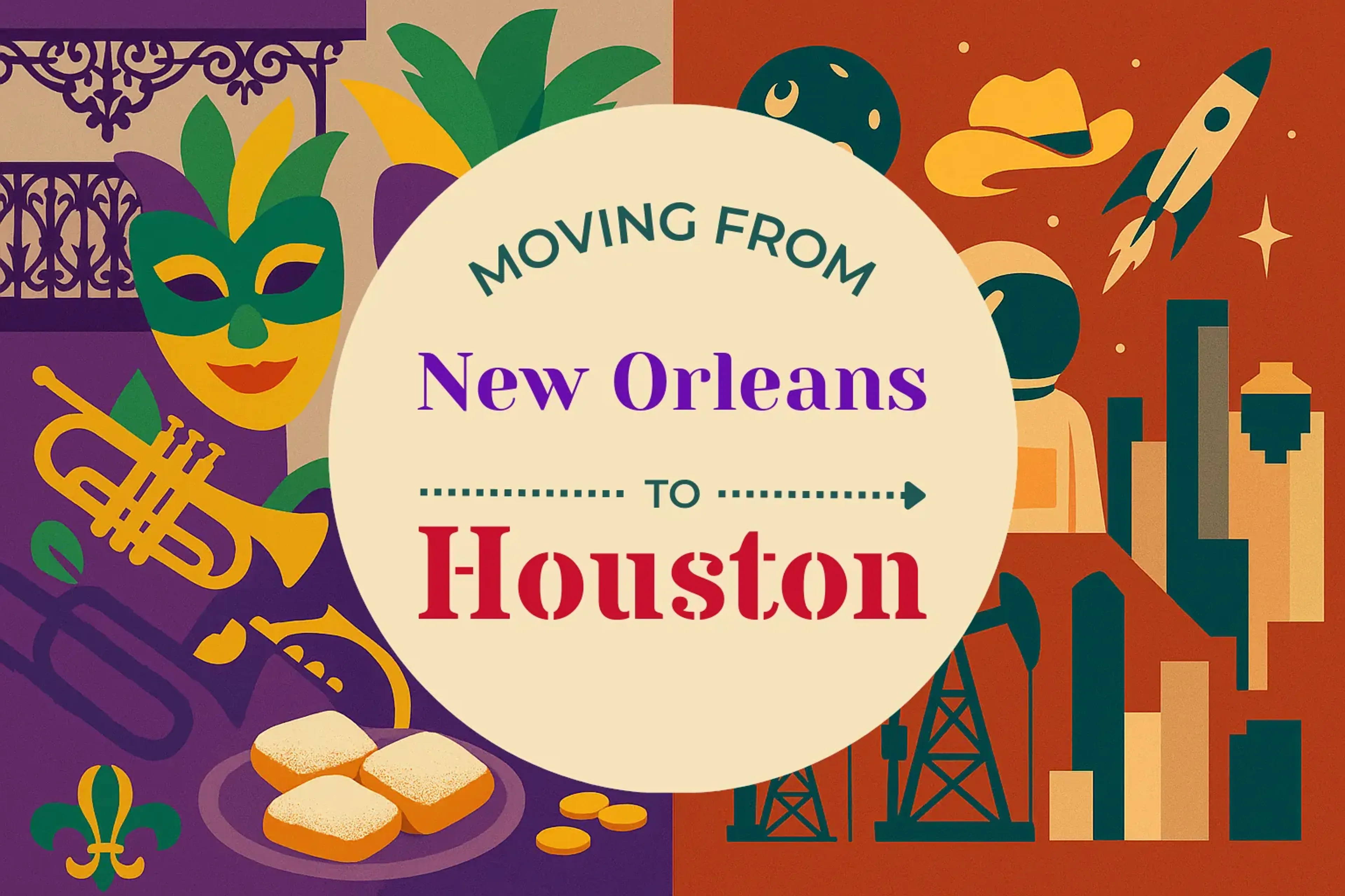 Side-by-side comparison of New Orleans to Houston moving companies