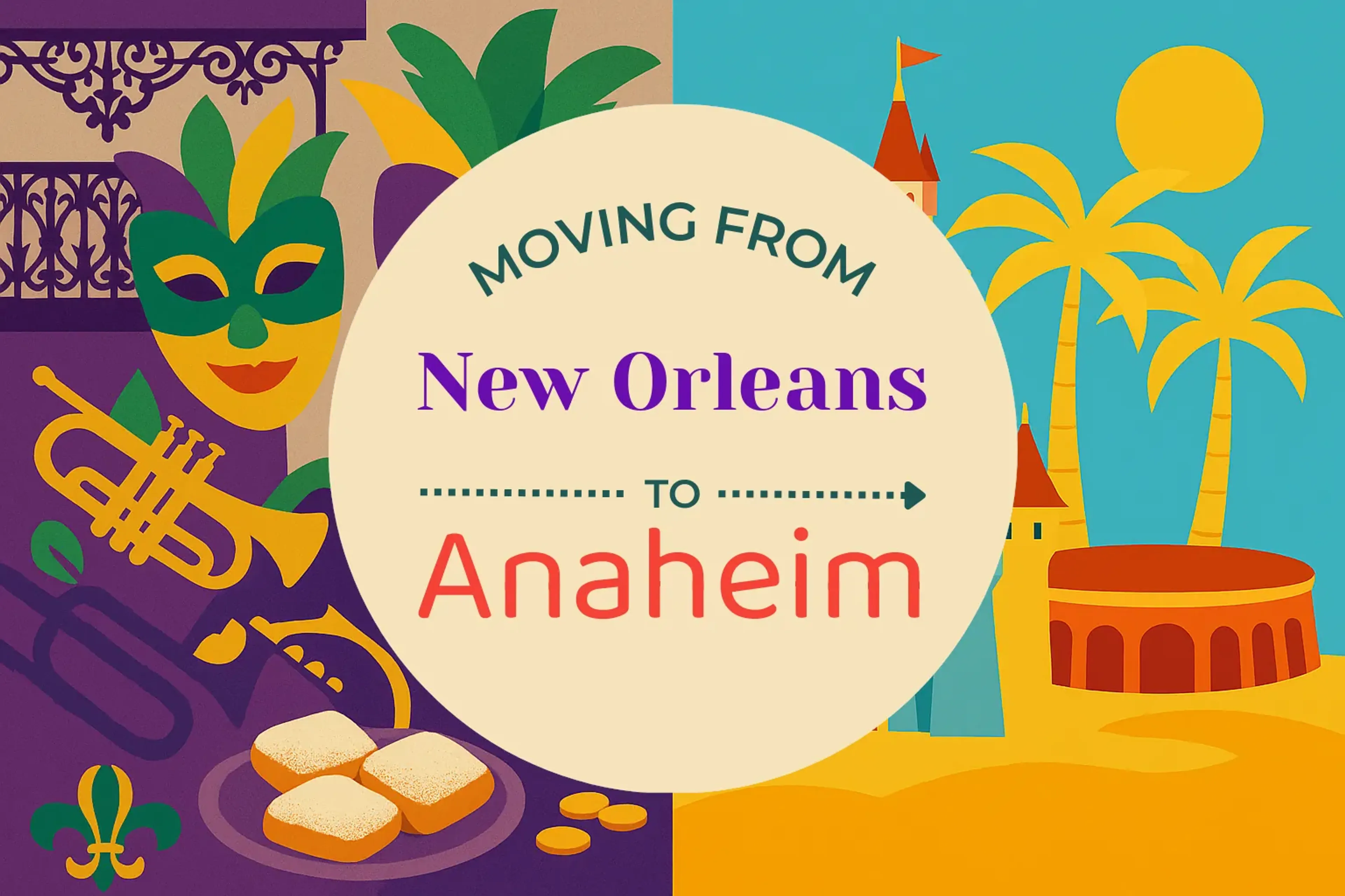 Side-by-side comparison of New Orleans to Anaheim moving companies