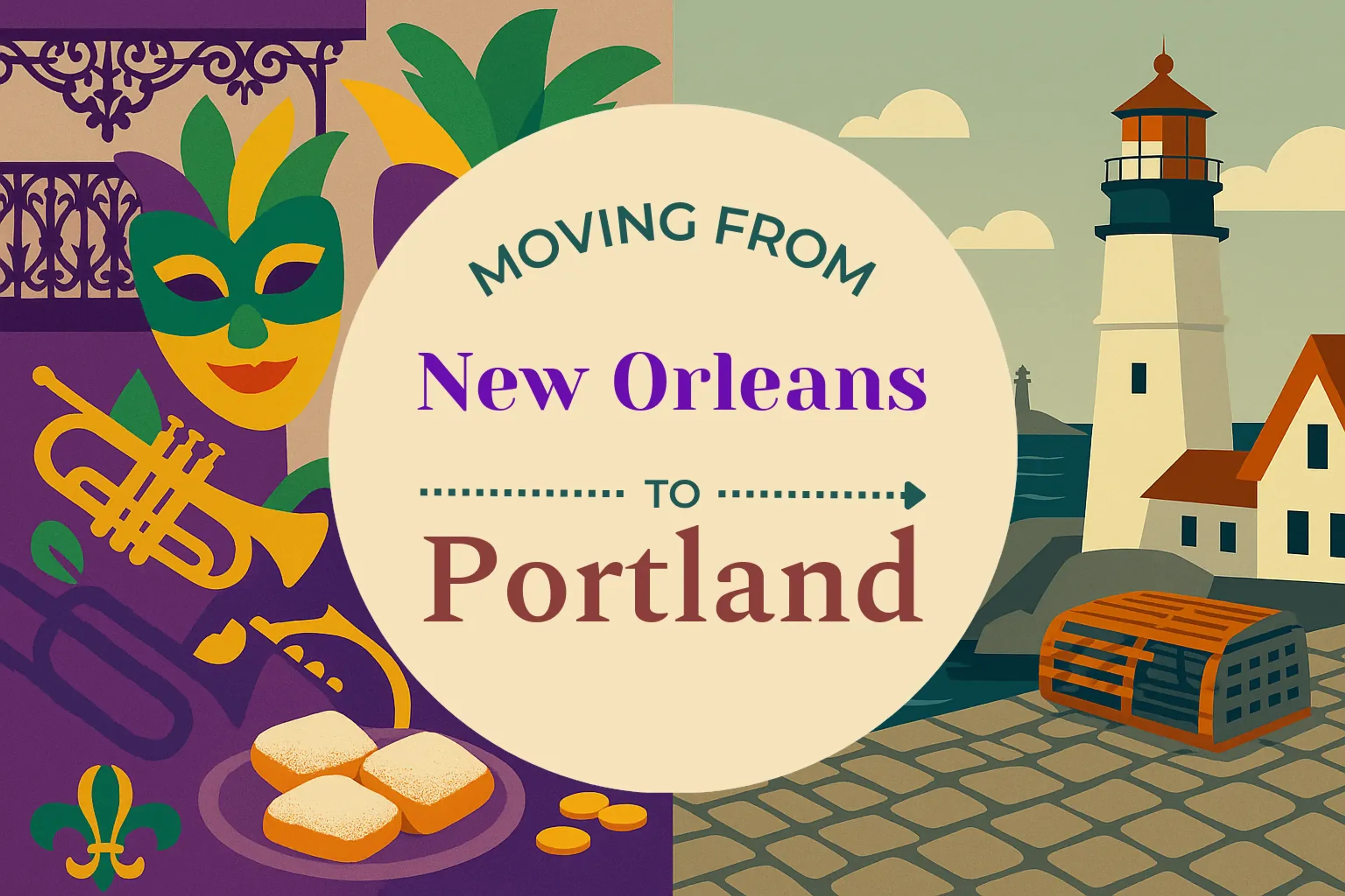 Side-by-side comparison of New Orleans to Portland moving companies