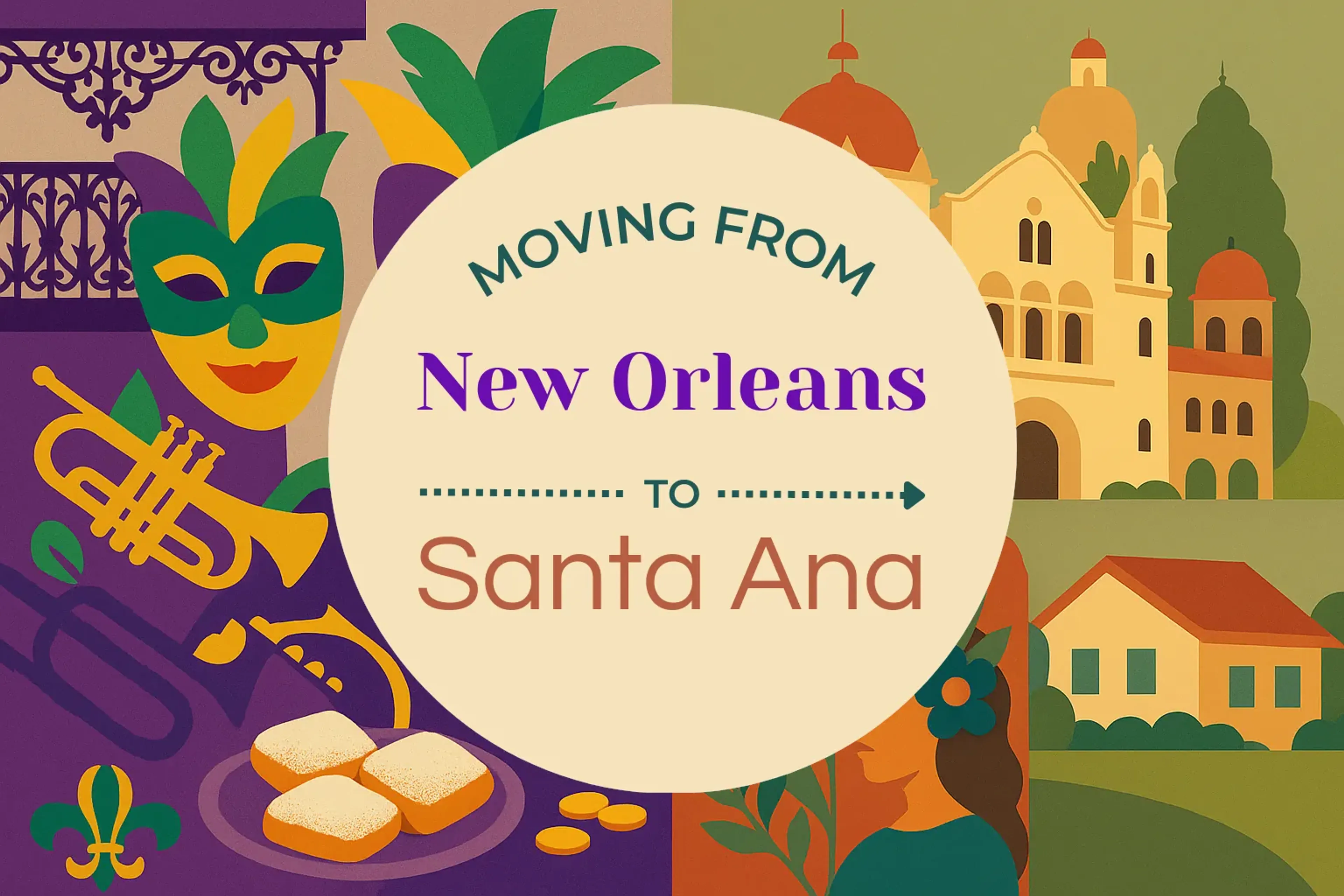 Side-by-side comparison of New Orleans to Santa Ana moving companies